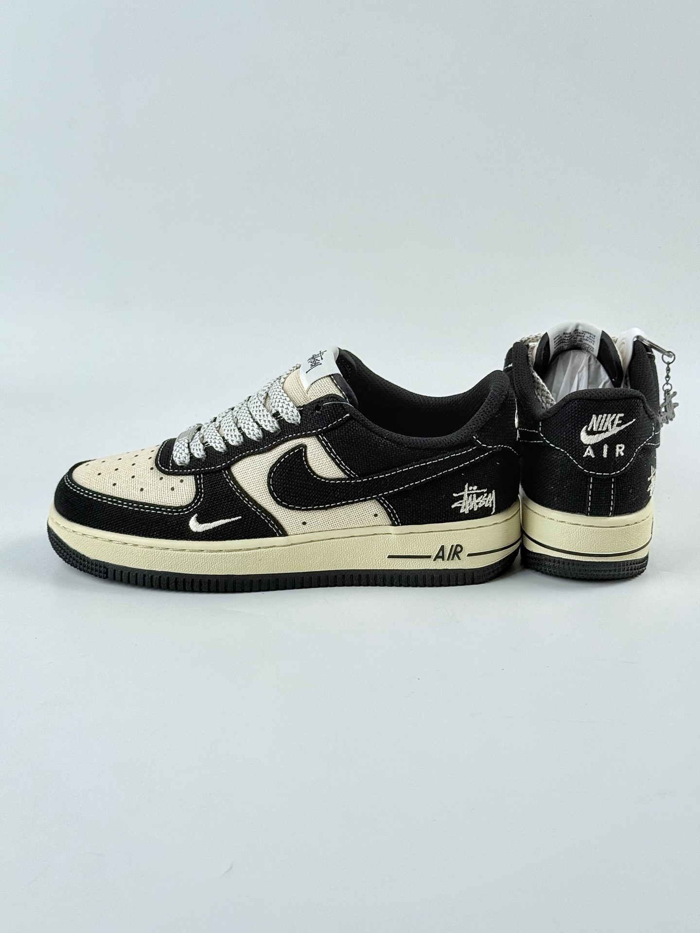 Nike Air Force 1 Low 07 x Stussy 黑米小钩帆布满天星 XX3168-156
