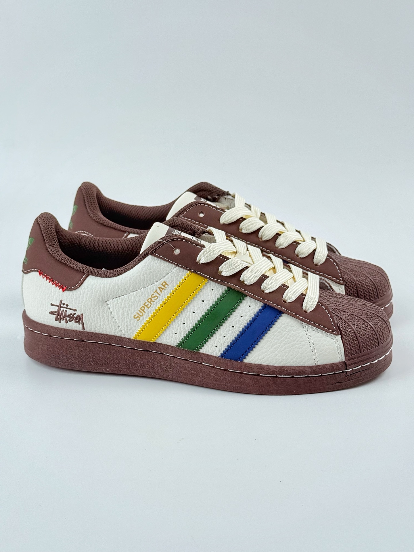 AD Originals Superstar x Stussy 棕白 JY8919