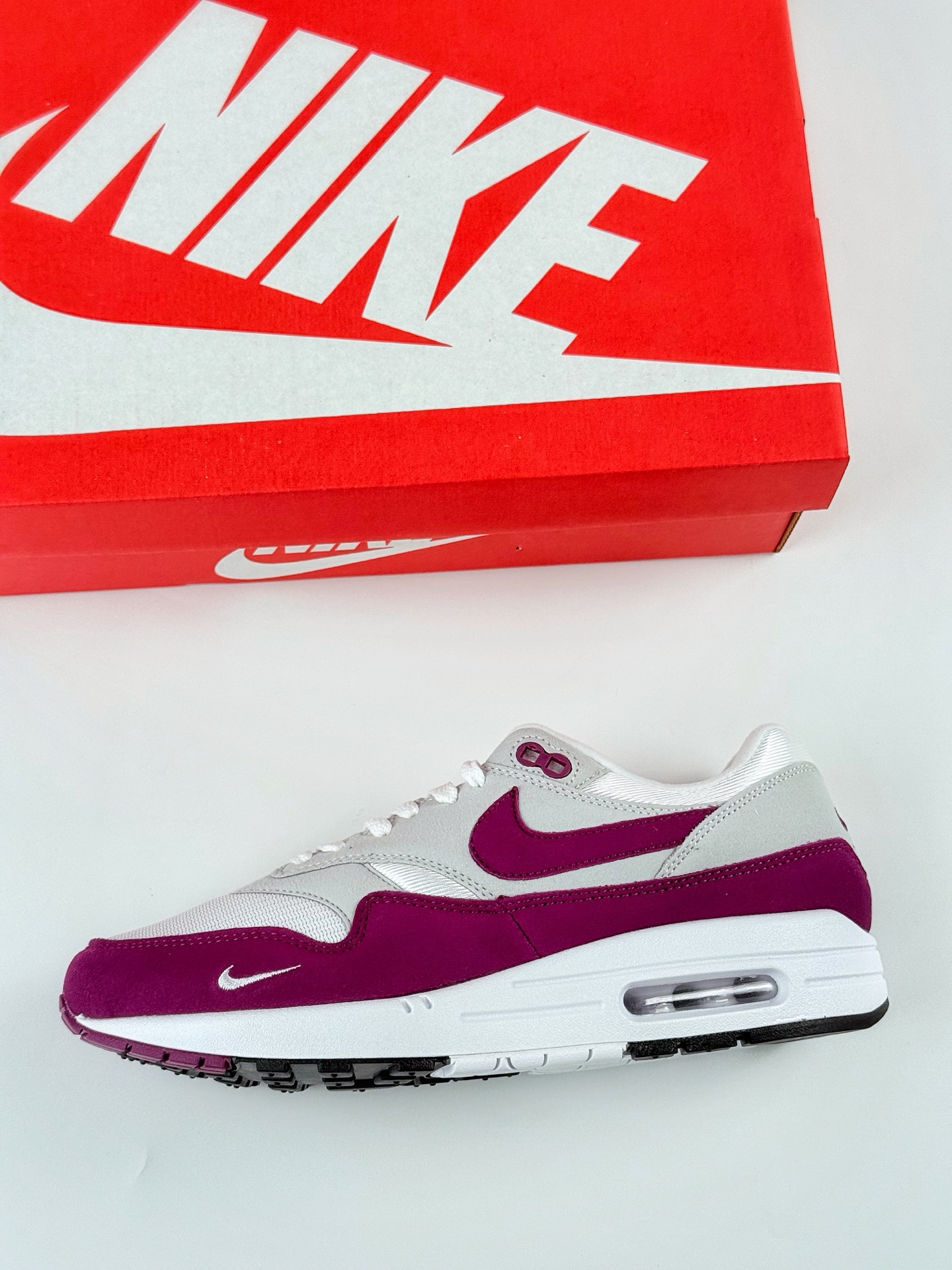 Nike Air Max 1 白紫 复古休闲跑步鞋 HF1194-101