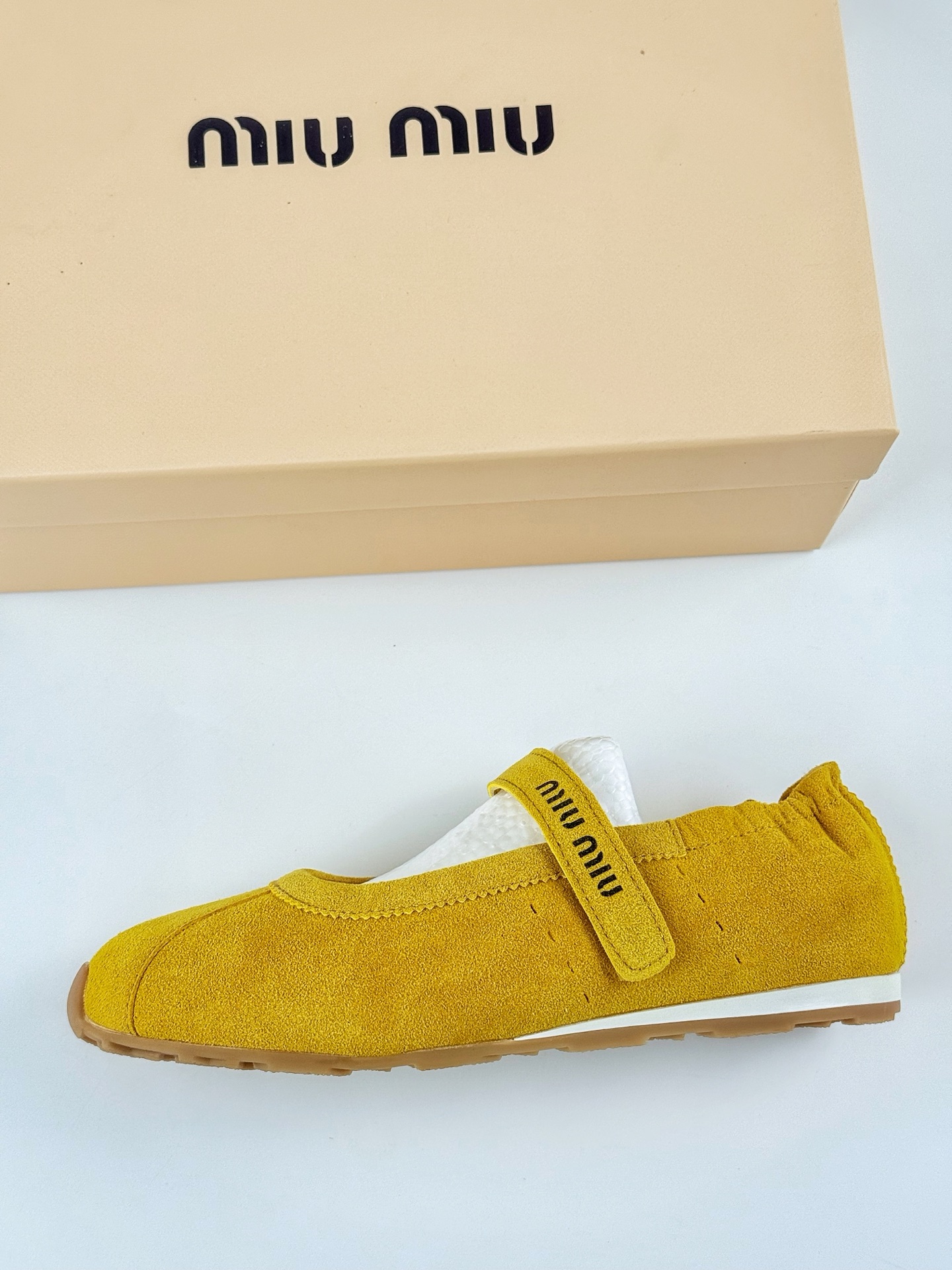 MIU MIU 缪缪 玛丽珍鞋 织物 圆头平底 平跟 女款 芭蕾舞鞋