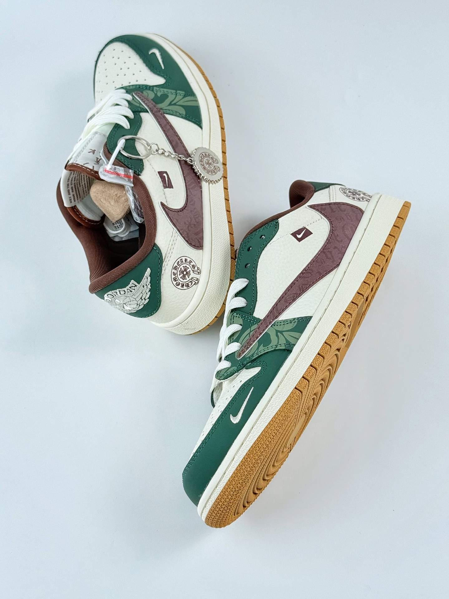 Travis Scott x Nike Air Jordan 1 Low x Chrome Hearts Air Jordan 1 Low 反转绿白棕小钩倒钩 XS2024-044