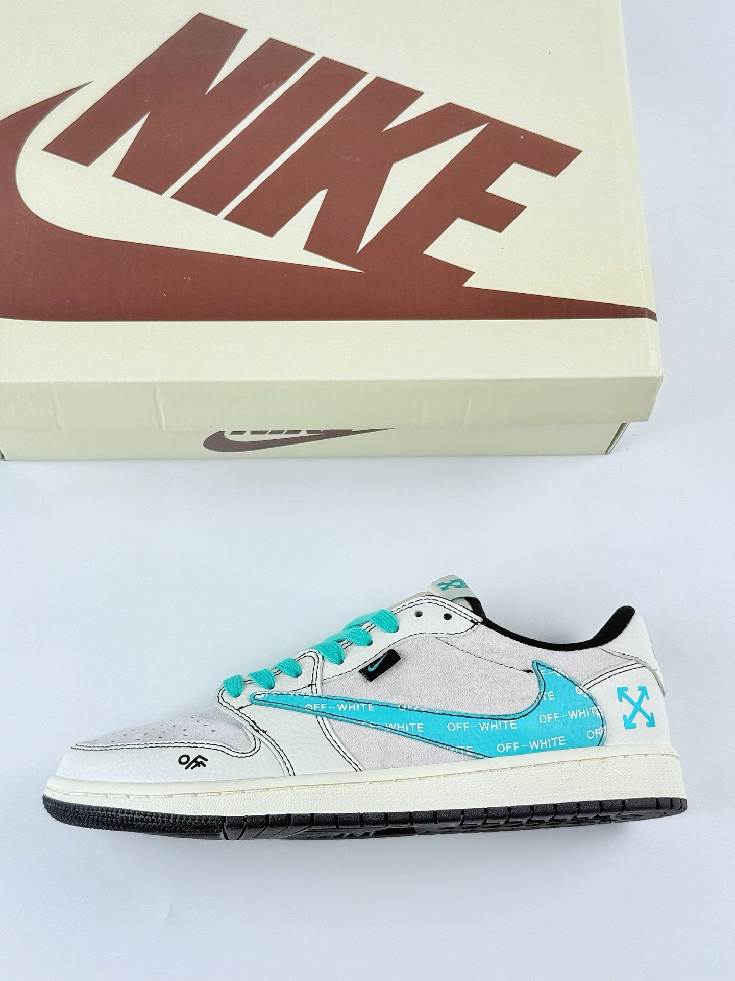 Travis Scott x Nike Air Jordan 1 Low x OFF-WHITE Air Jordan 1 Low 反转白青倒钩 XZ5749-005