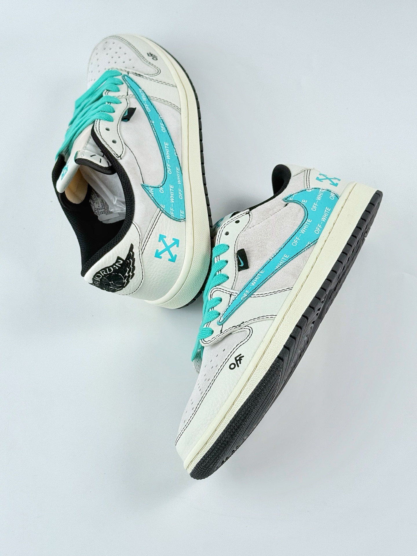 Travis Scott x Nike Air Jordan 1 Low x OFF-WHITE Air Jordan 1 Low 反转白青倒钩 XZ5749-005