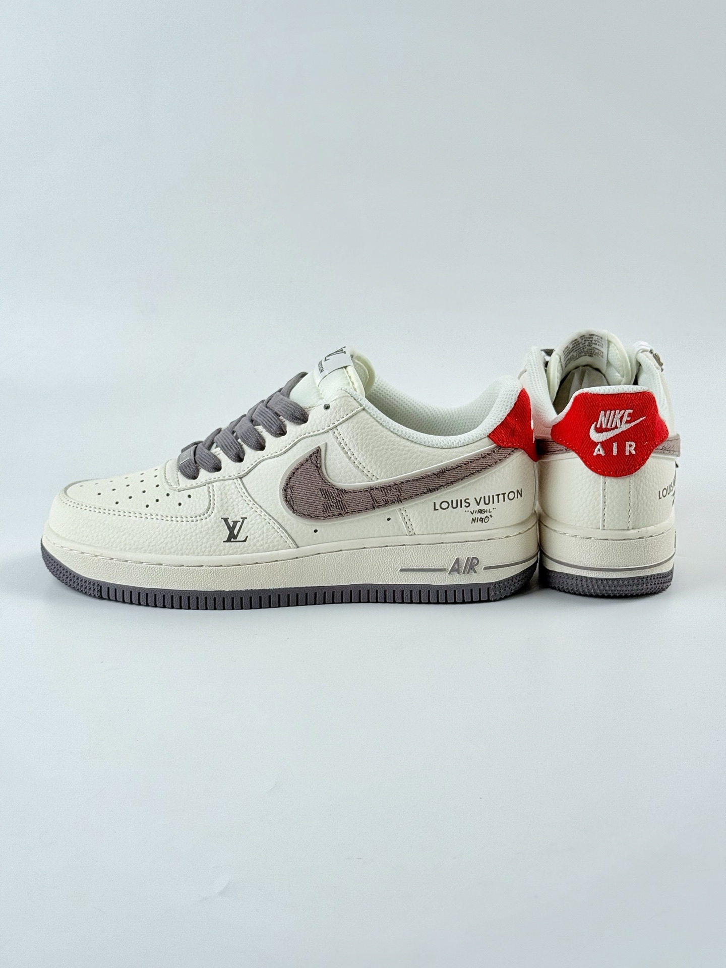 260 Nike Air Force 1 Low 07 x Louis Vuitton 白棕红 XX3168-136