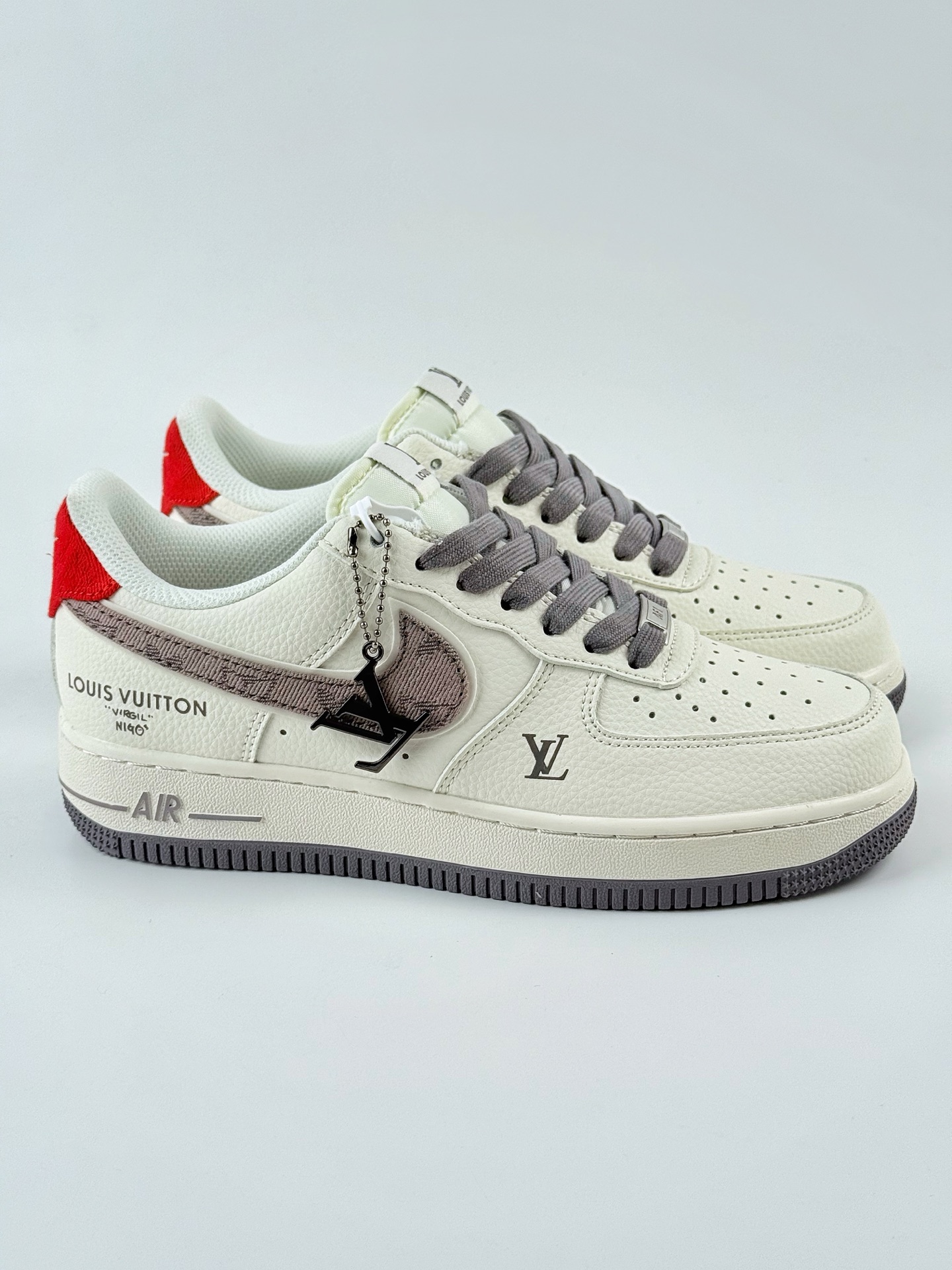 260 Nike Air Force 1 Low 07 x Louis Vuitton 白棕红 XX3168-136