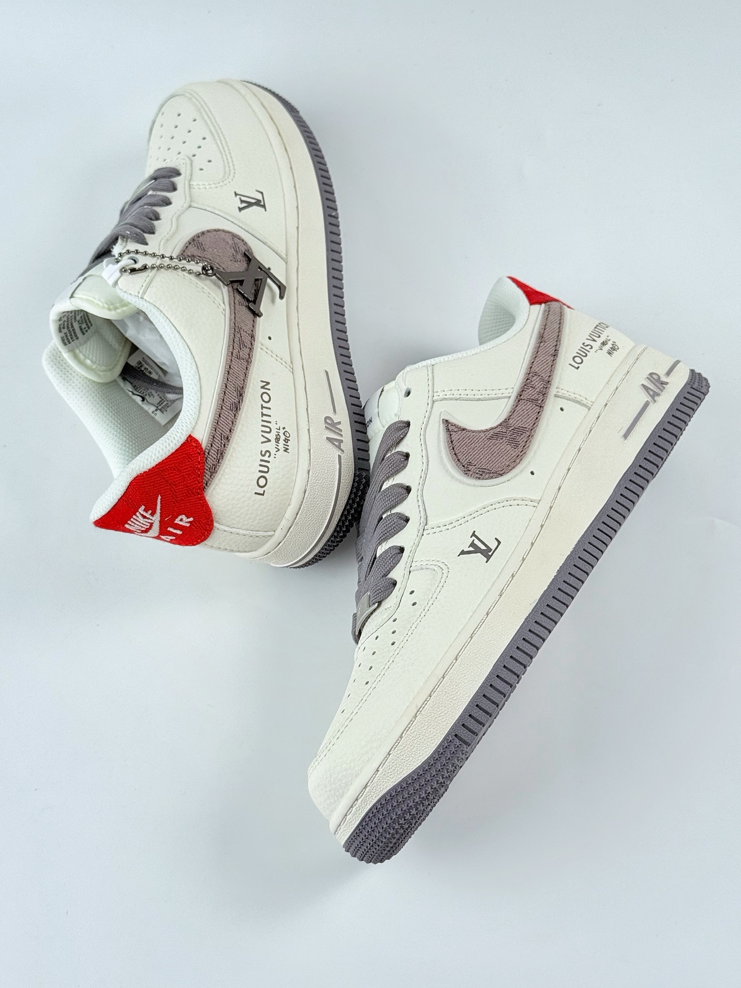 260 Nike Air Force 1 Low 07 x Louis Vuitton 白棕红 XX3168-136
