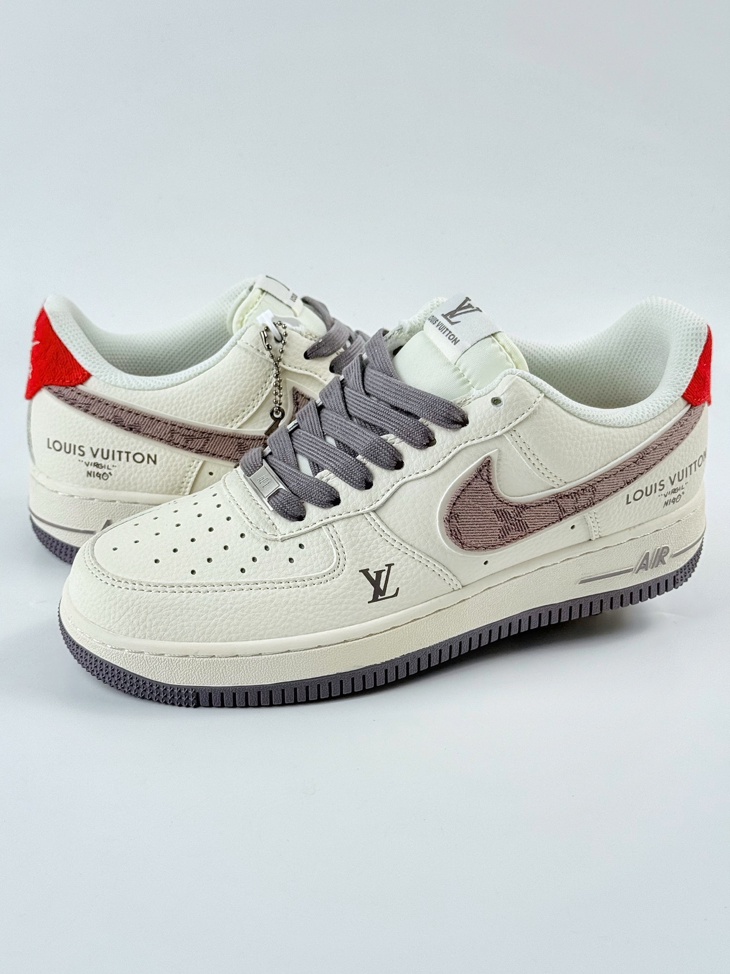 260 Nike Air Force 1 Low 07 x Louis Vuitton 白棕红 XX3168-136
