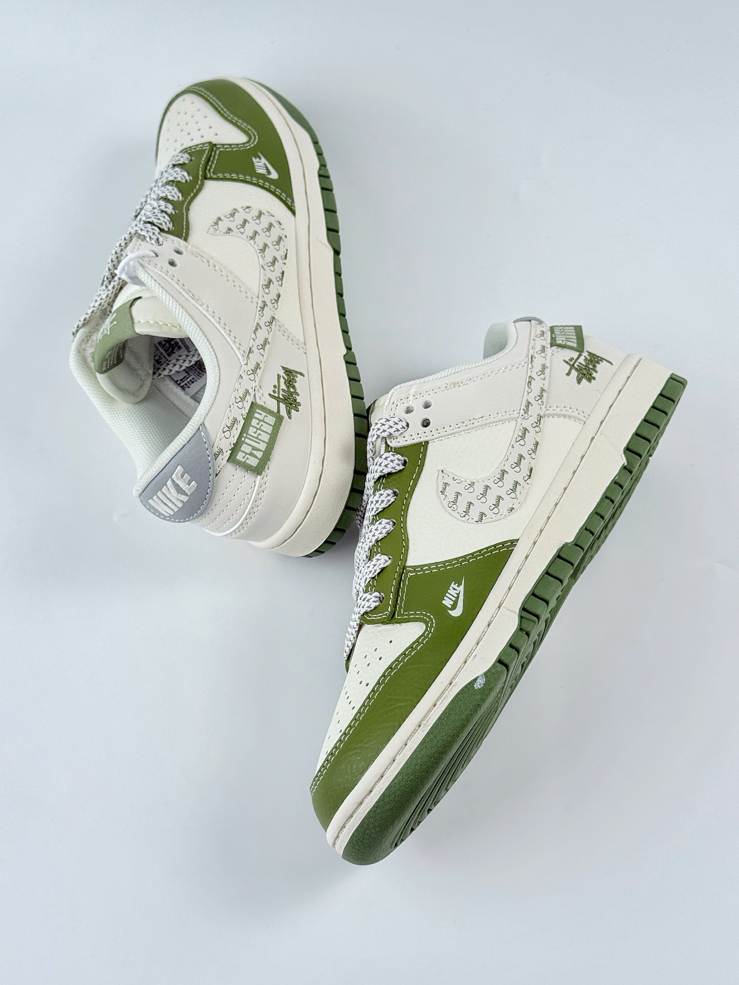 280 Nike SB Dunk Low x Stussy 绿白灰满天星 XS6089-592