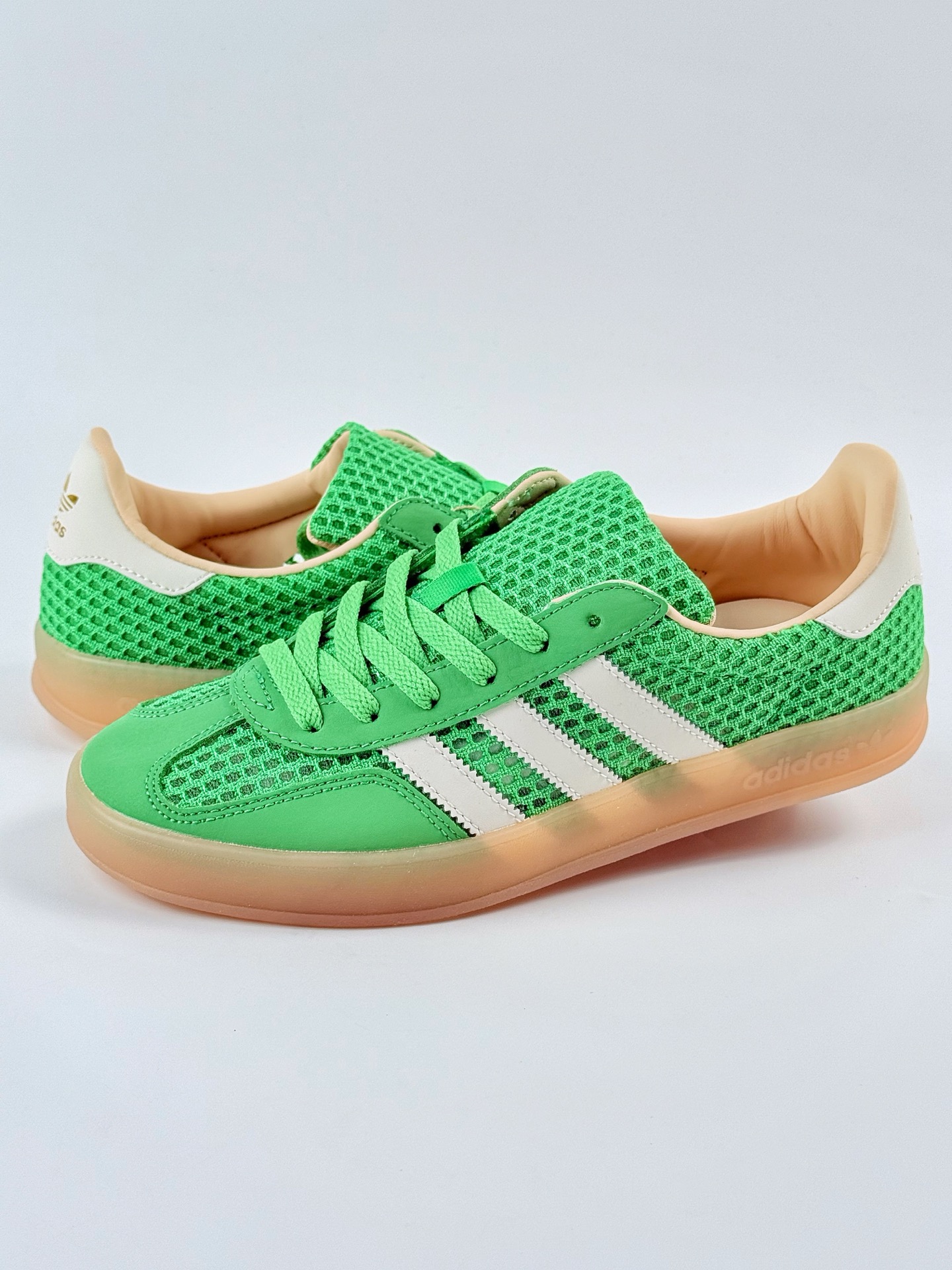 180 adidas Originals Gazelle INdoor 白绿 三叶草休闲防滑耐磨低帮板鞋 JH5417