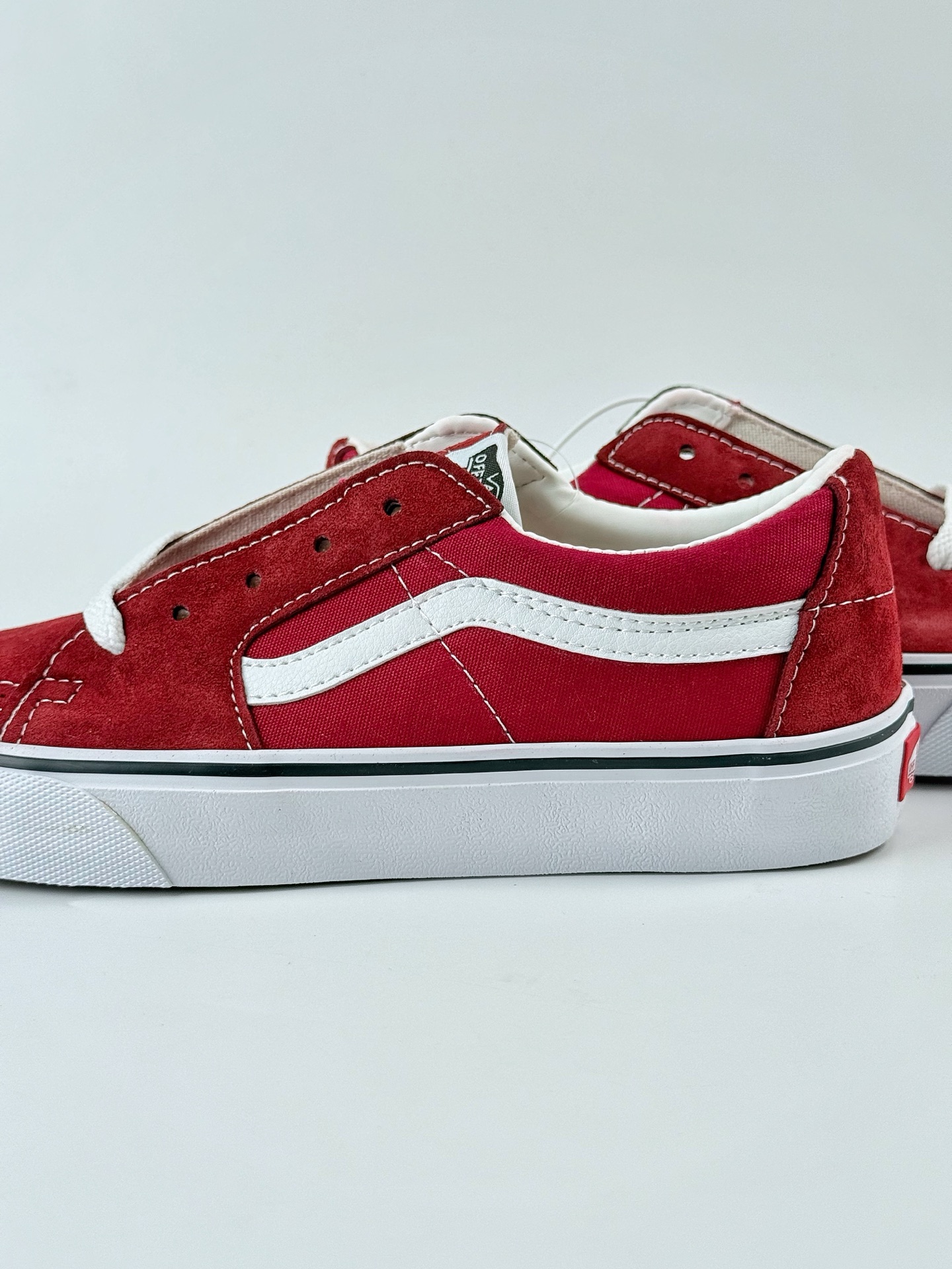 VANS范斯Sk8-Low 2022夏季新款 复古白红拼接低帮情侣运动休闲帆布鞋滑板鞋 VN0A4UUK5U7YK