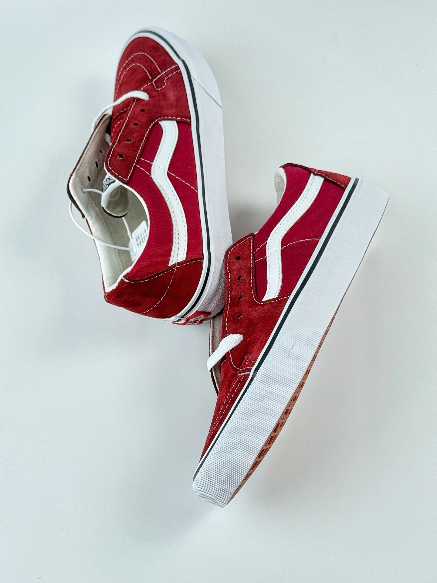 VANS范斯Sk8-Low 2022夏季新款 复古白红拼接低帮情侣运动休闲帆布鞋滑板鞋 VN0A4UUK5U7YK