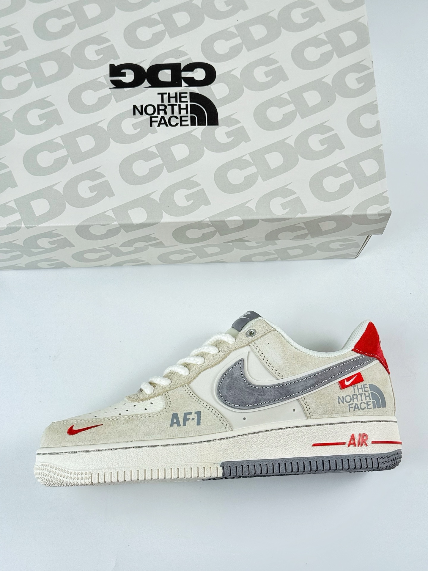Nike Air Force 1 Low 07 x The North Face 米白灰小勾 YX5066-311
