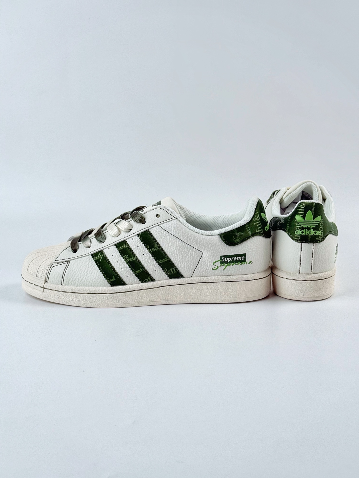 AD Originals Superstar x Supreme 白绿 HS3068