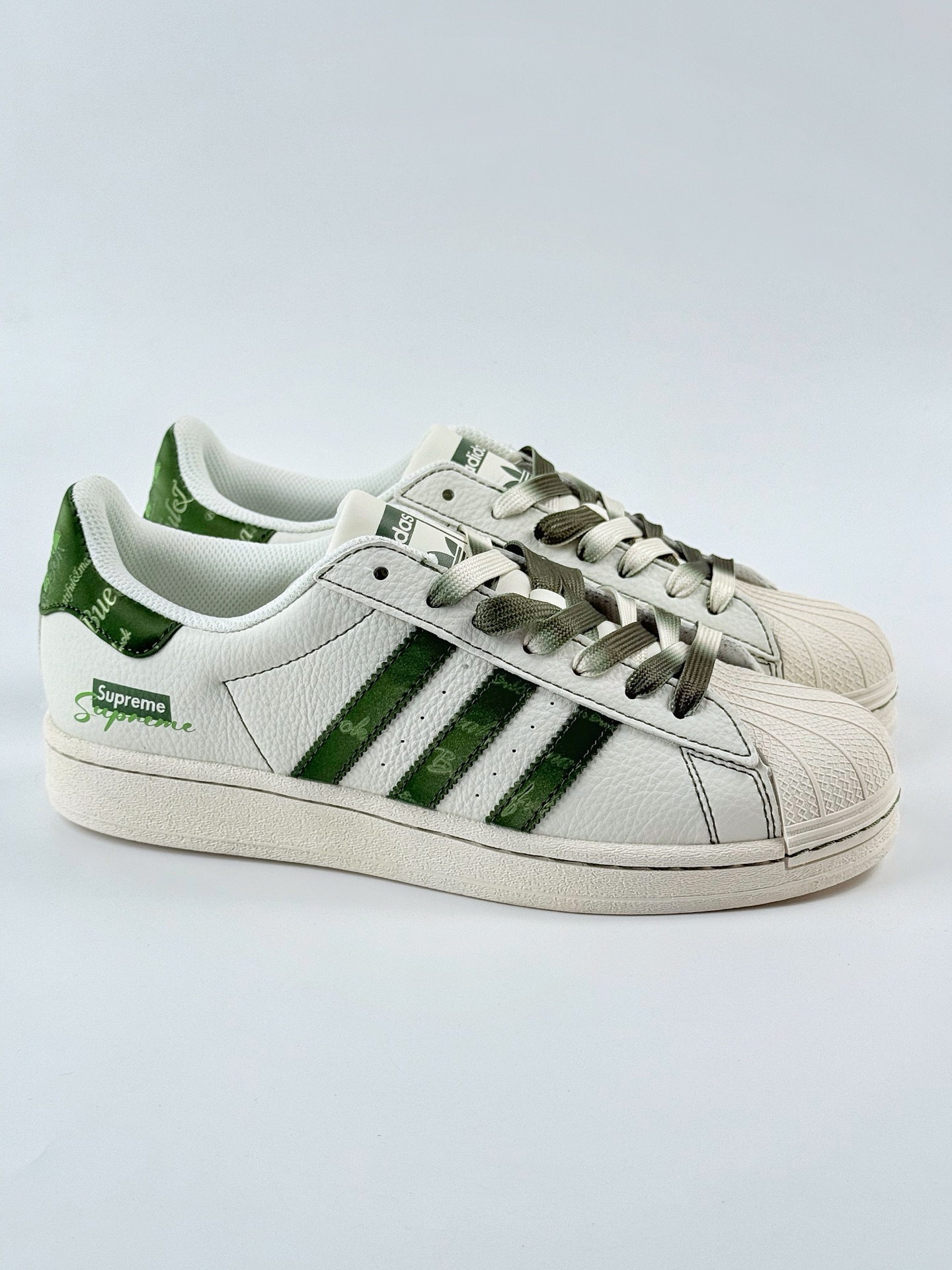 AD Originals Superstar x Supreme 白绿 HS3068