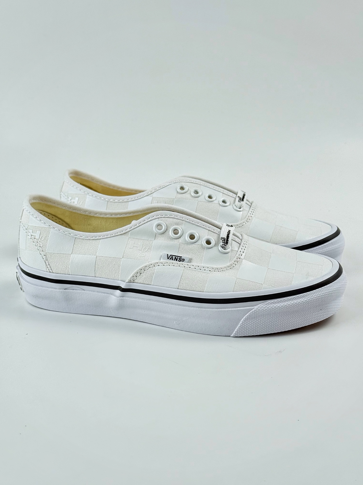HommeGirls x Vans Authentic 44 DX 白色 舒适休闲防滑耐磨低帮帆布鞋