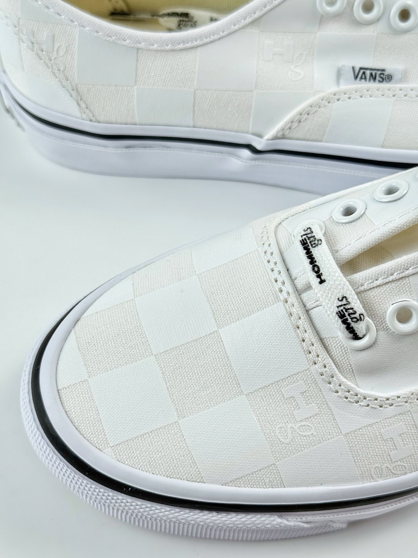 HommeGirls x Vans Authentic 44 DX 白色 舒适休闲防滑耐磨低帮帆布鞋