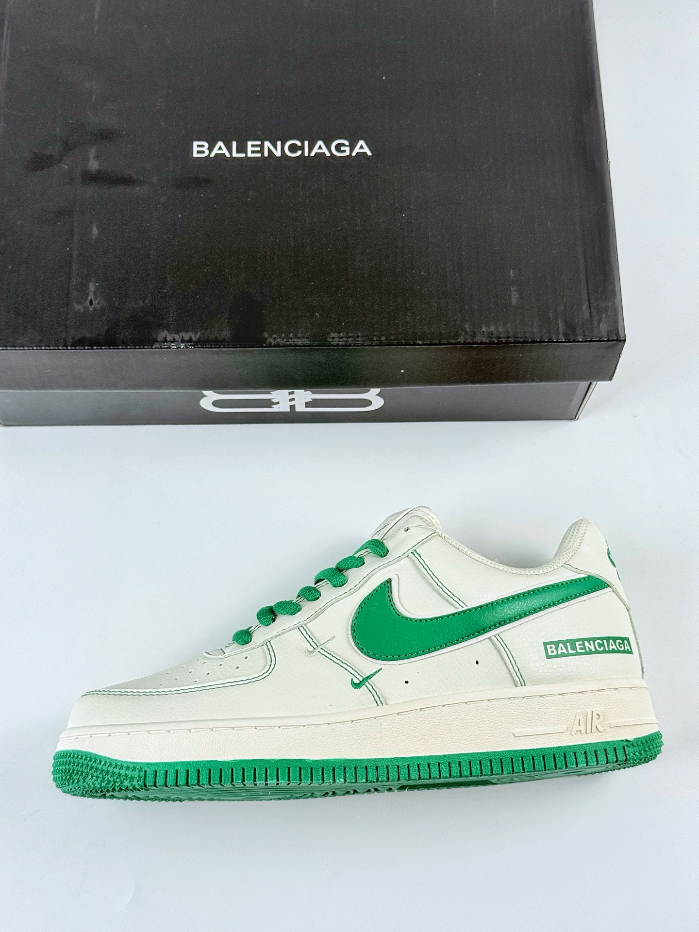 Nike Air Force 1 Low 07 x Balenciaga 白绿双小勾 FR0538-093