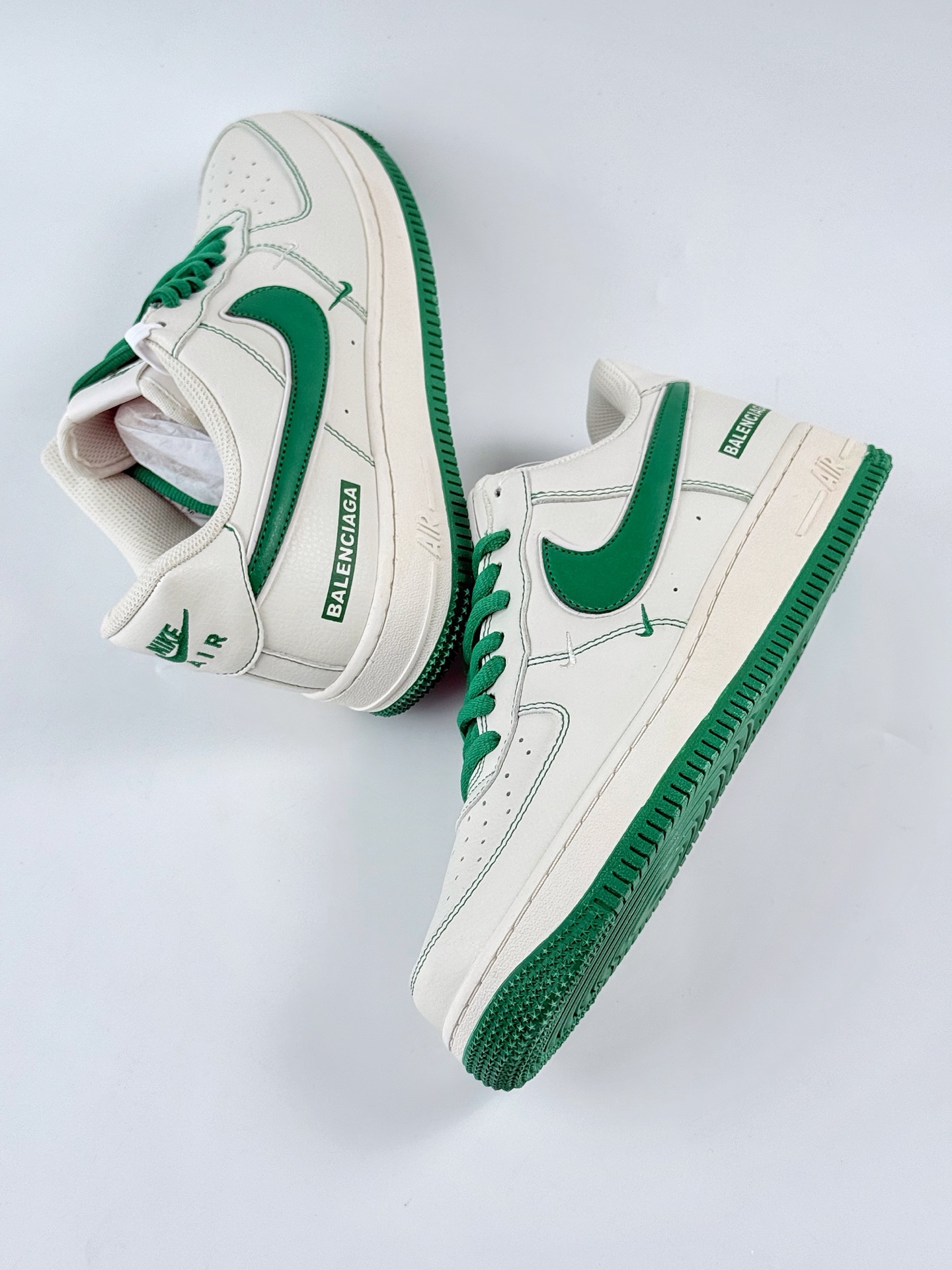 Nike Air Force 1 Low 07 x Balenciaga 白绿双小勾 FR0538-093