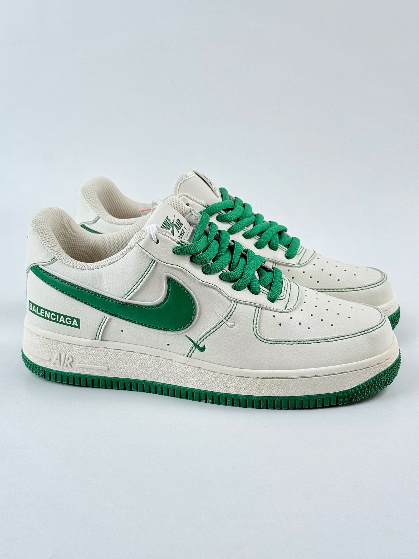 Nike Air Force 1 Low 07 x Balenciaga 白绿双小勾 FR0538-093