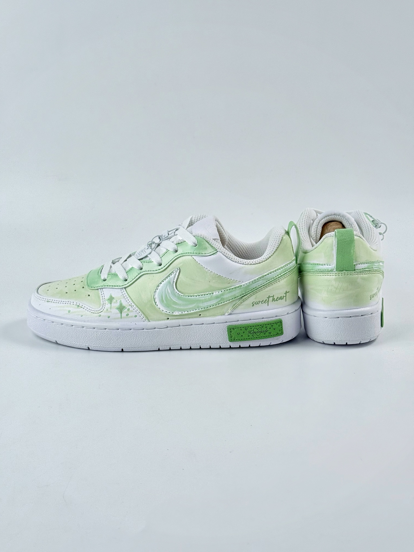 NIKE Court Borough Low 2 FP 白绿 休闲运动板鞋 纯原版本 低帮百搭透气休闲运动板鞋 BQ5448-211