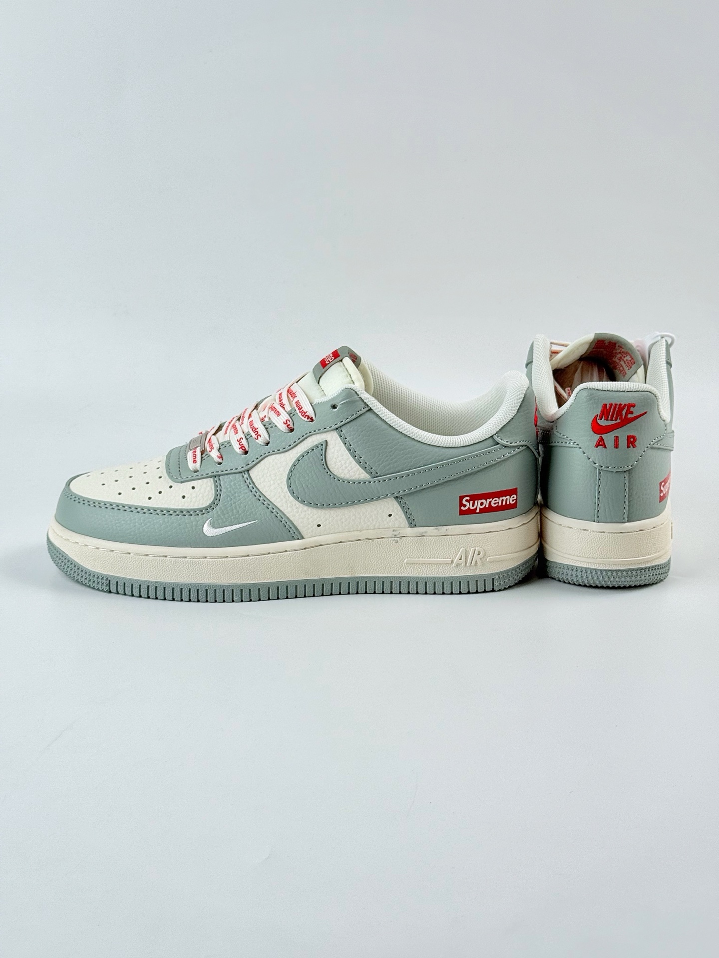 260 Nike Air Force 1 Low 07 x Supreme 灰白小勾 ZH2598-319