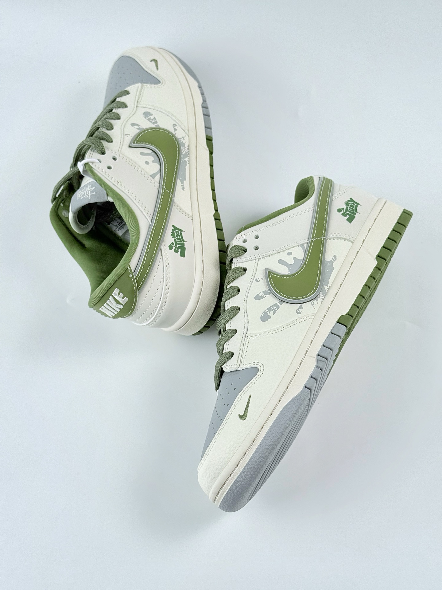 300 Nike SB Dunk Low x Stussy 白绿灰小勾 XS6089-594