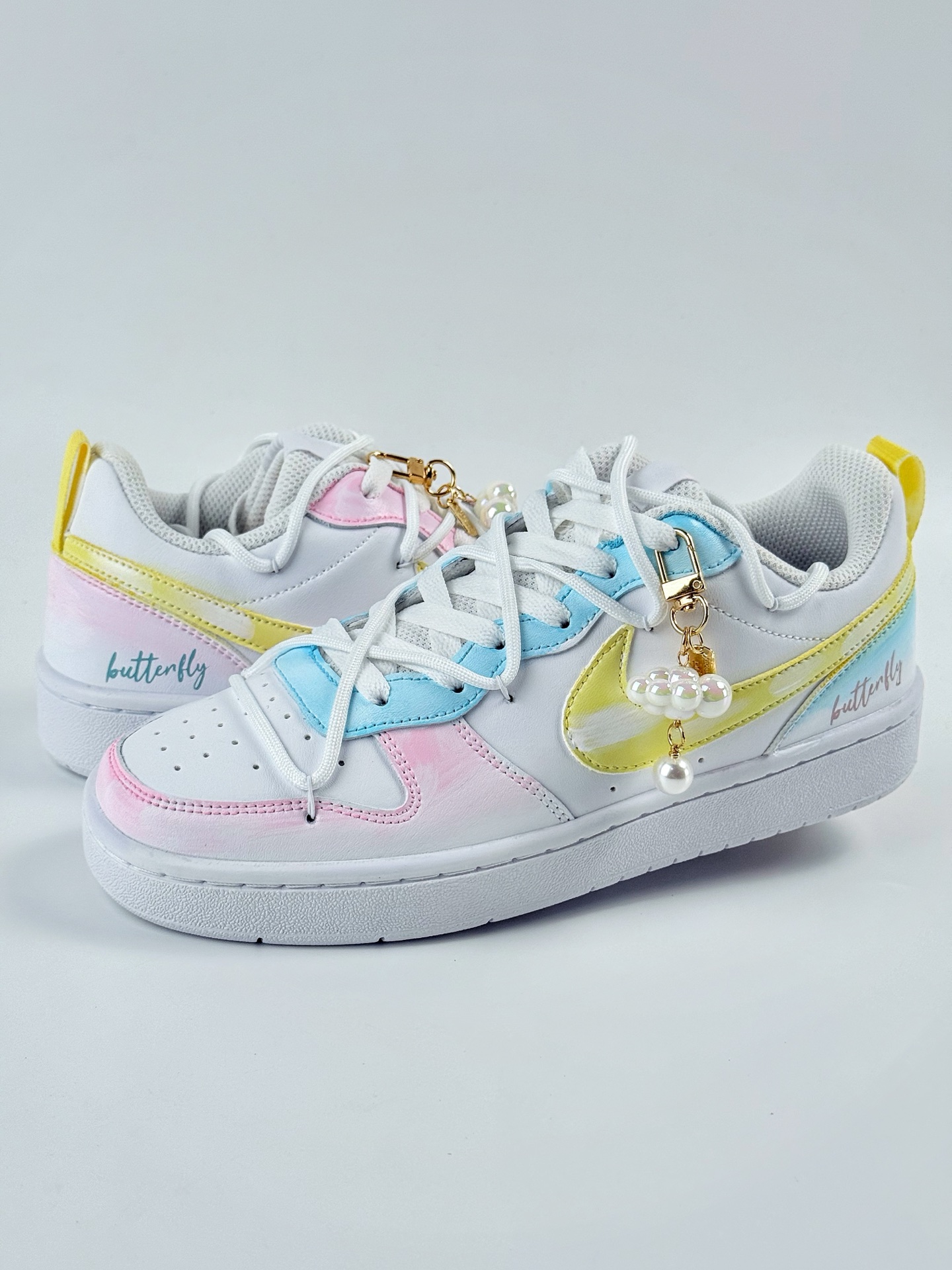 260 NIKE Court Borough Low 2 FP 黄粉蓝 休闲运动板鞋 纯原版本 低帮百搭透气休闲运动板鞋 BQ5448-213