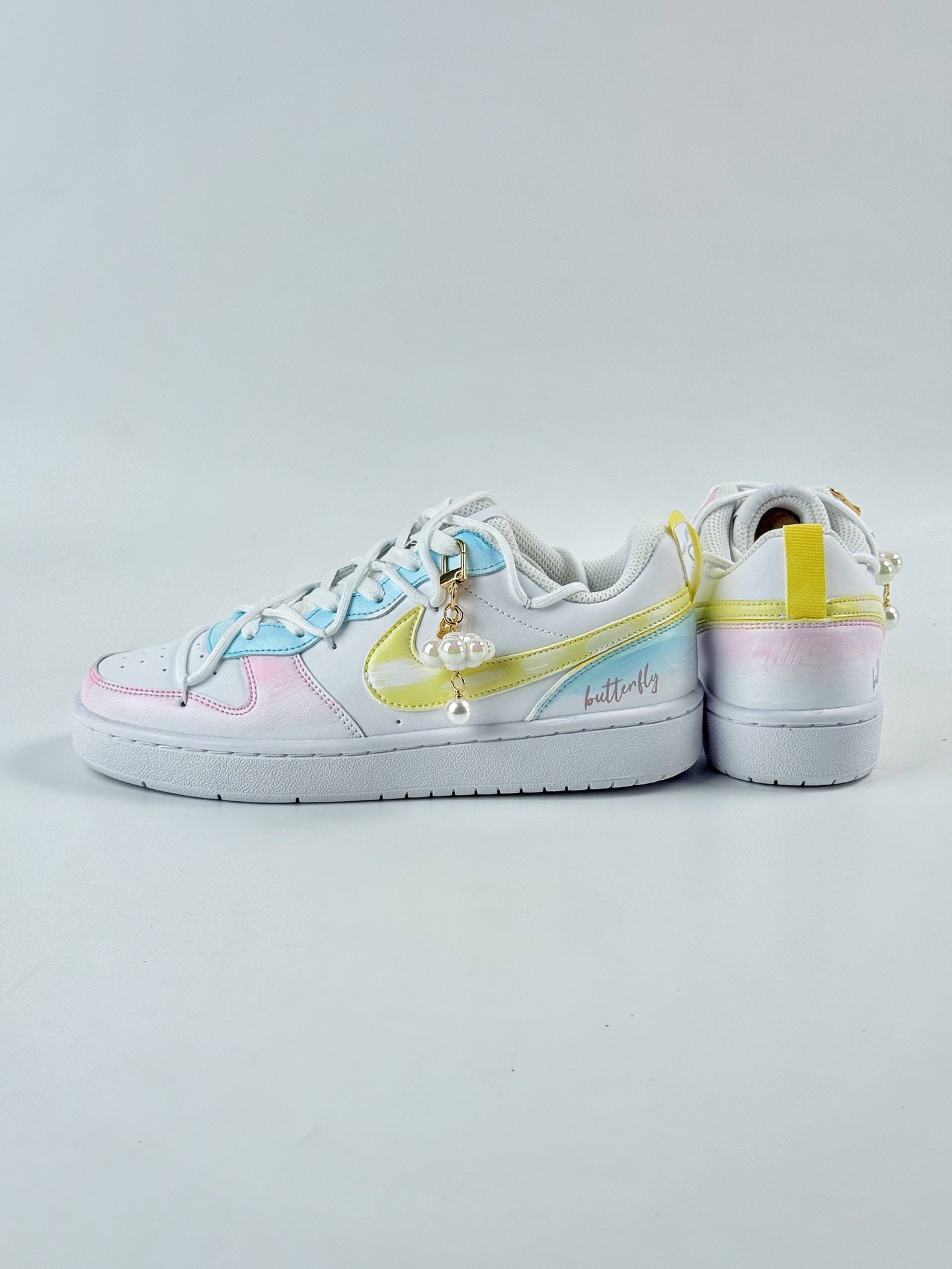 260 NIKE Court Borough Low 2 FP 黄粉蓝 休闲运动板鞋 纯原版本 低帮百搭透气休闲运动板鞋 BQ5448-213