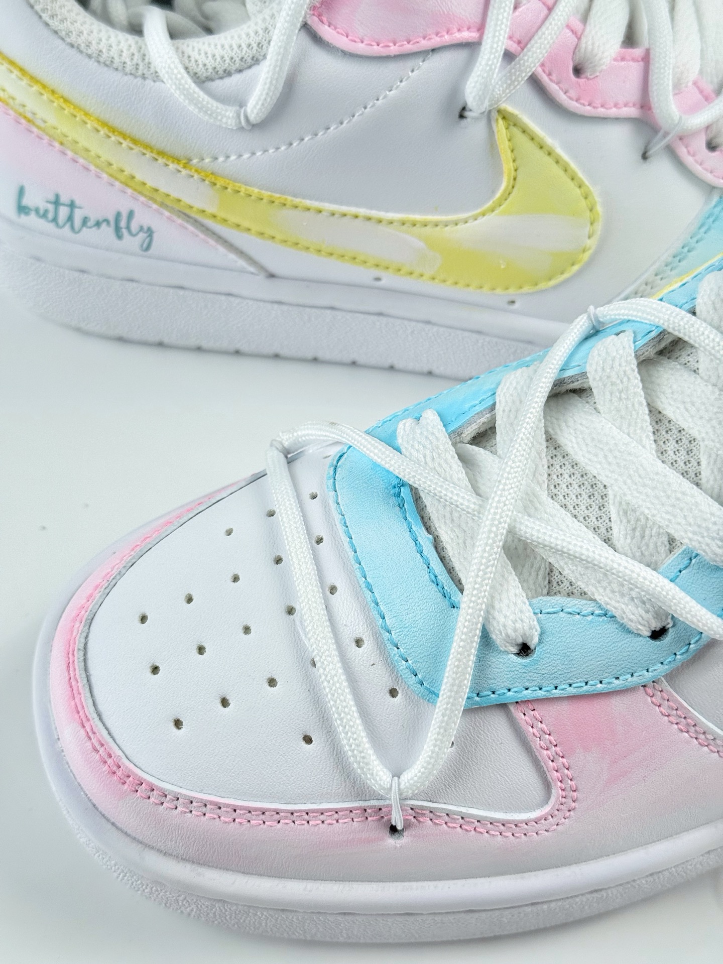 260 NIKE Court Borough Low 2 FP 黄粉蓝 休闲运动板鞋 纯原版本 低帮百搭透气休闲运动板鞋 BQ5448-213