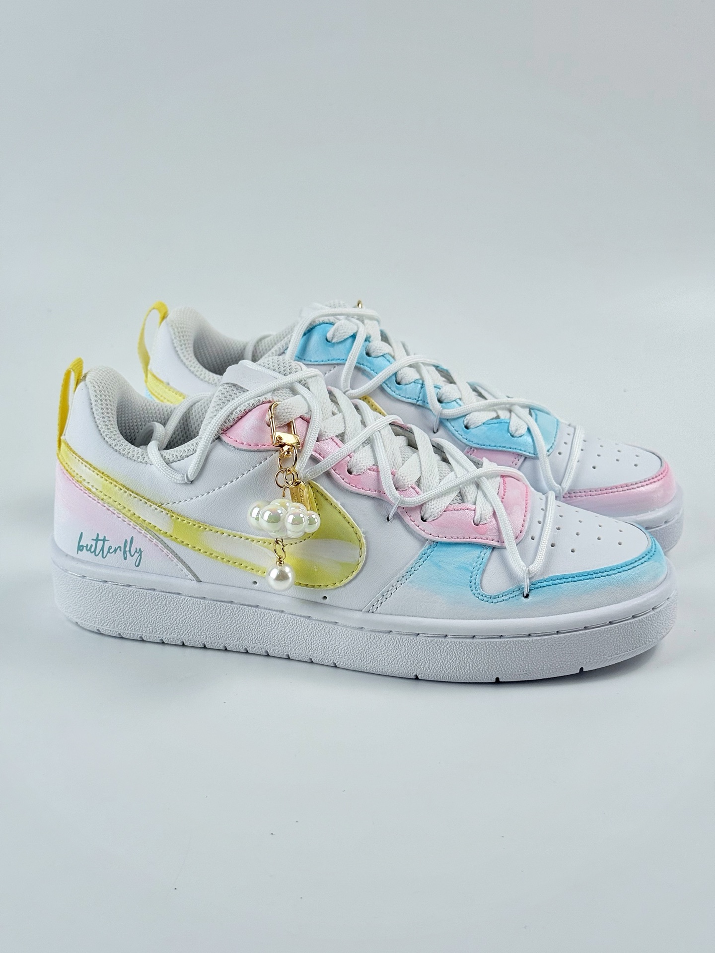 260 NIKE Court Borough Low 2 FP 黄粉蓝 休闲运动板鞋 纯原版本 低帮百搭透气休闲运动板鞋 BQ5448-213