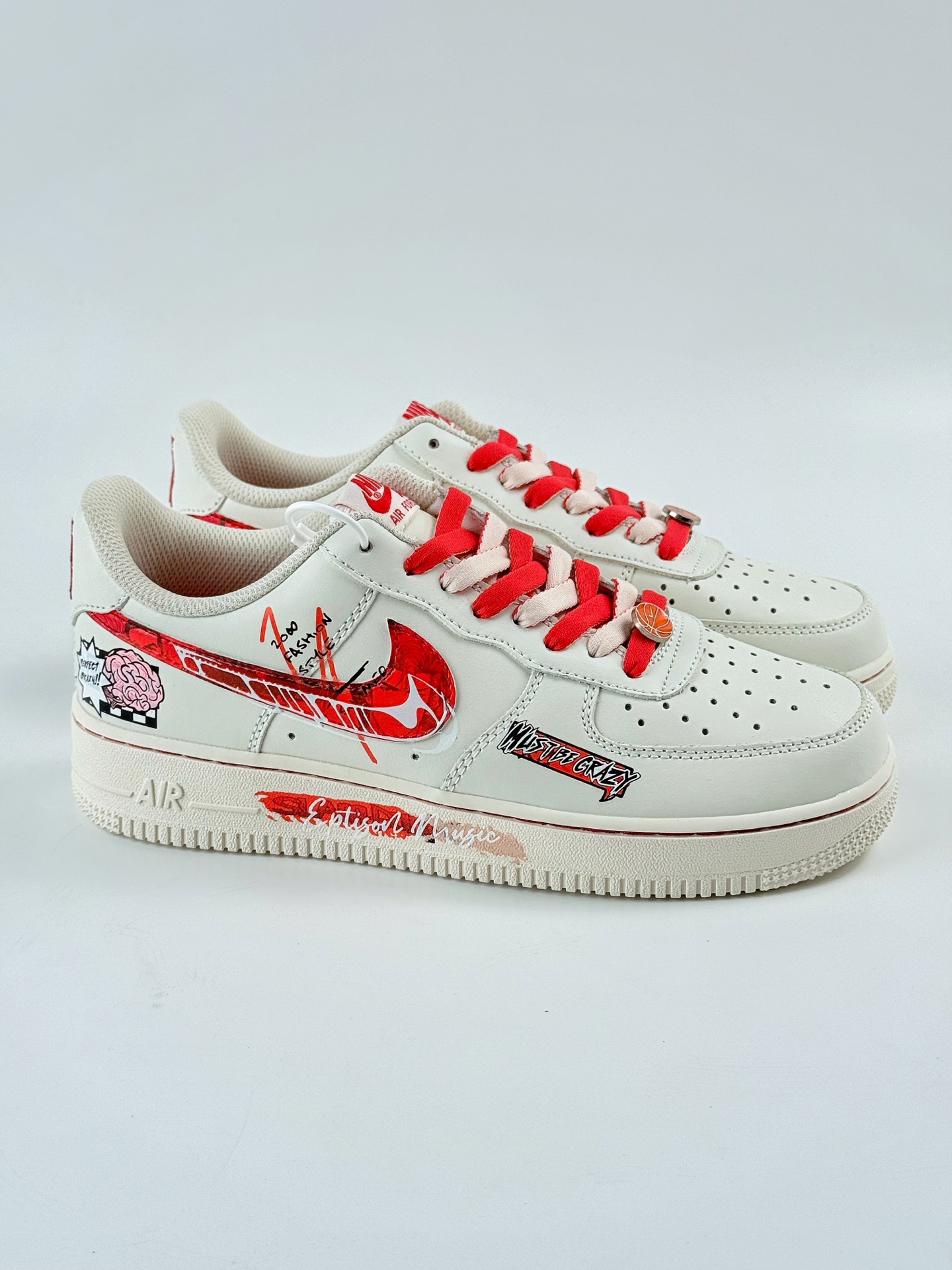 260 Nike Air Force 1 Low 07 x Brain 白红 SD2023-024
