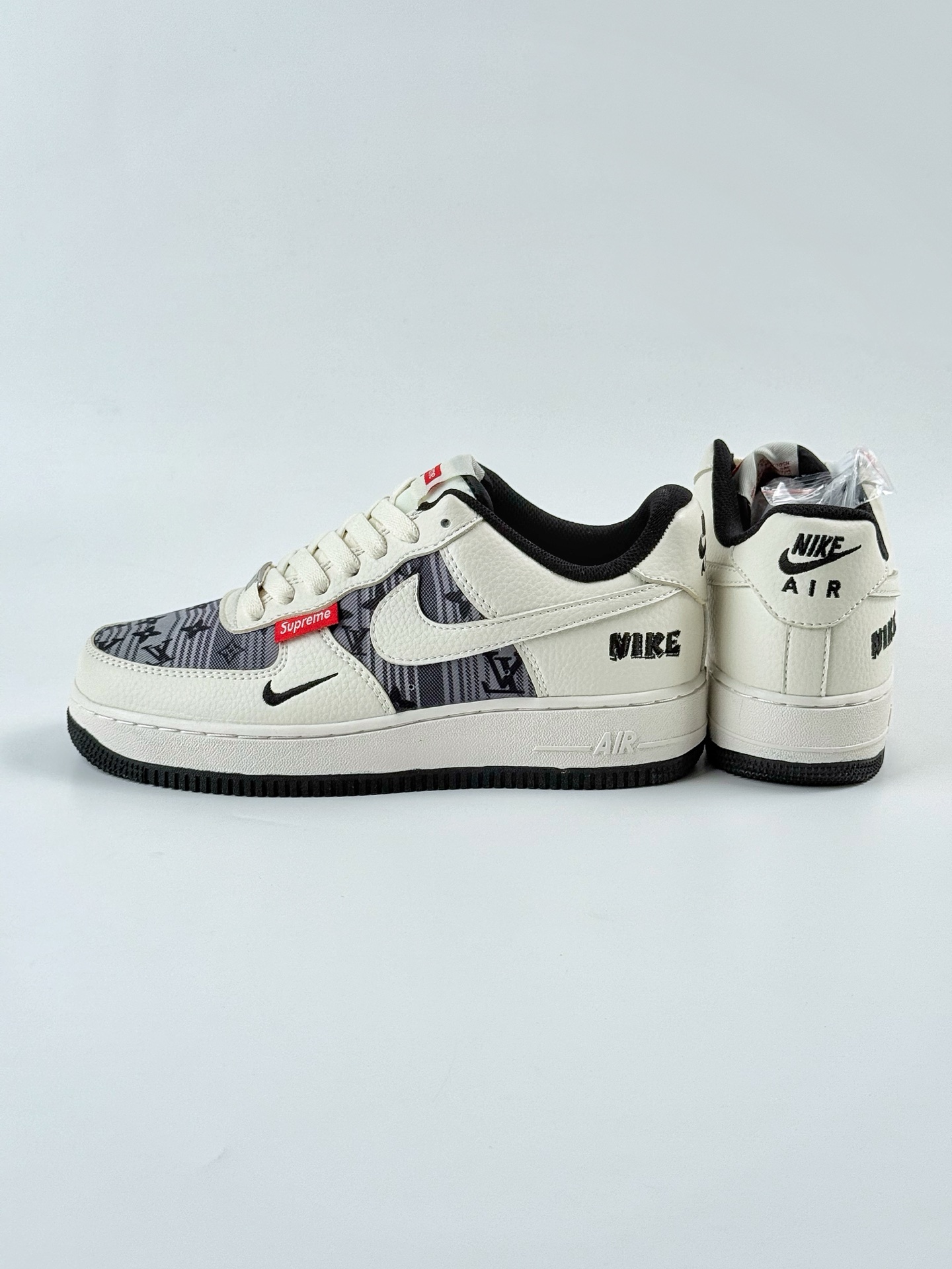 260 Nike Air Force 1 Low 07 x Supreme 白黑小勾 BZ68808-108
