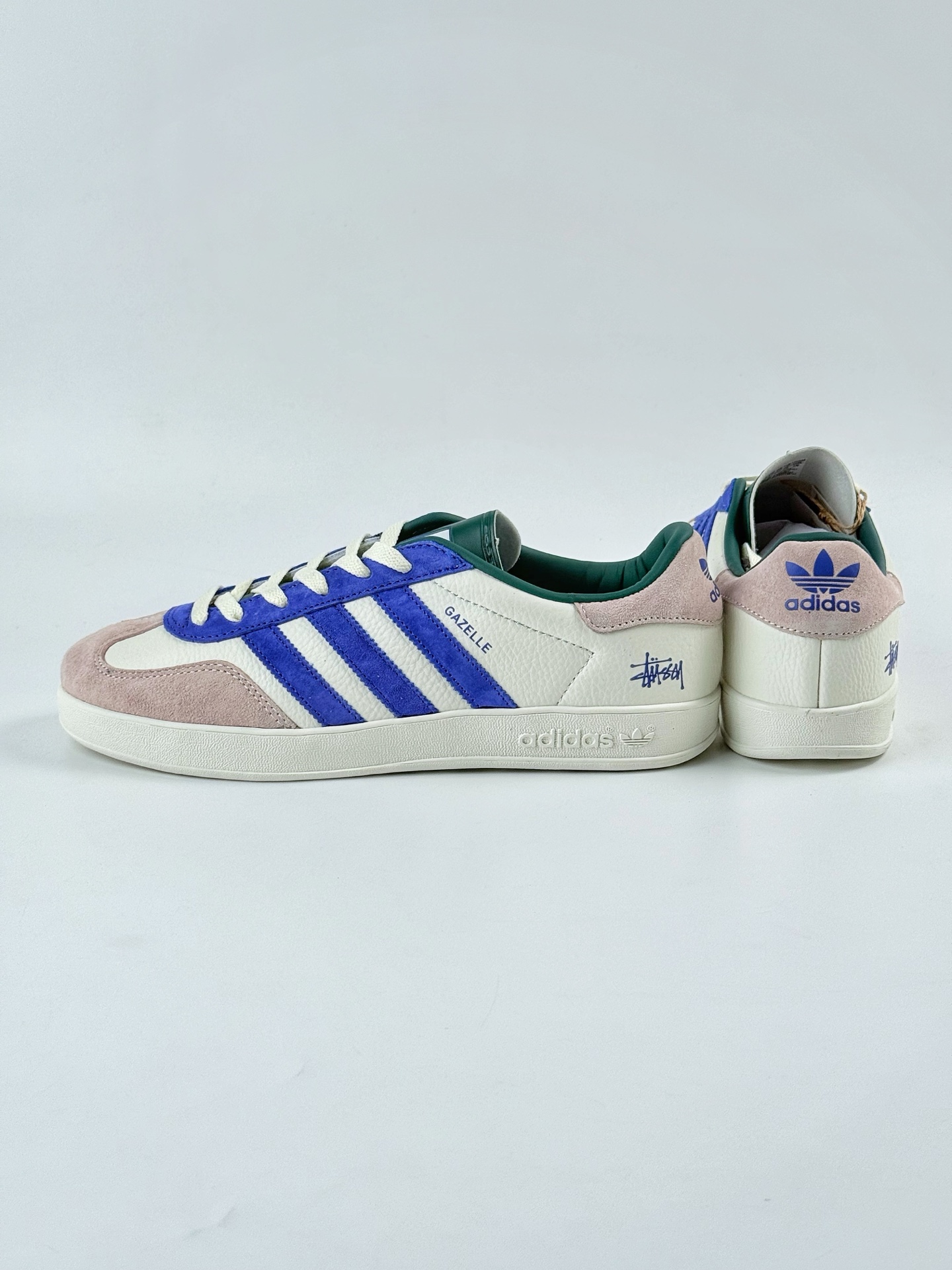 220 adidas Originals Gazelle INdoor x Stussy 三叶草休闲防滑耐磨低帮板鞋 DD6601