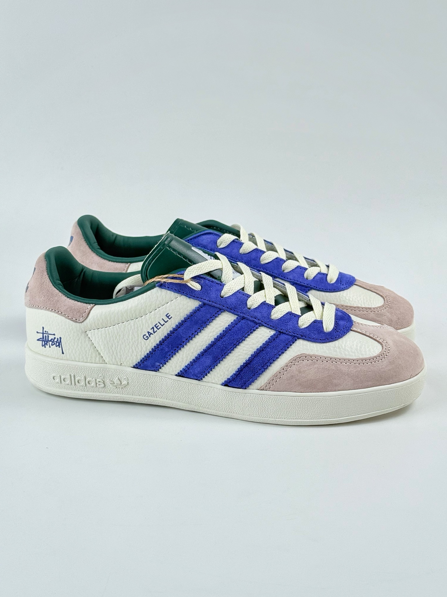 220 adidas Originals Gazelle INdoor x Stussy 三叶草休闲防滑耐磨低帮板鞋 DD6601