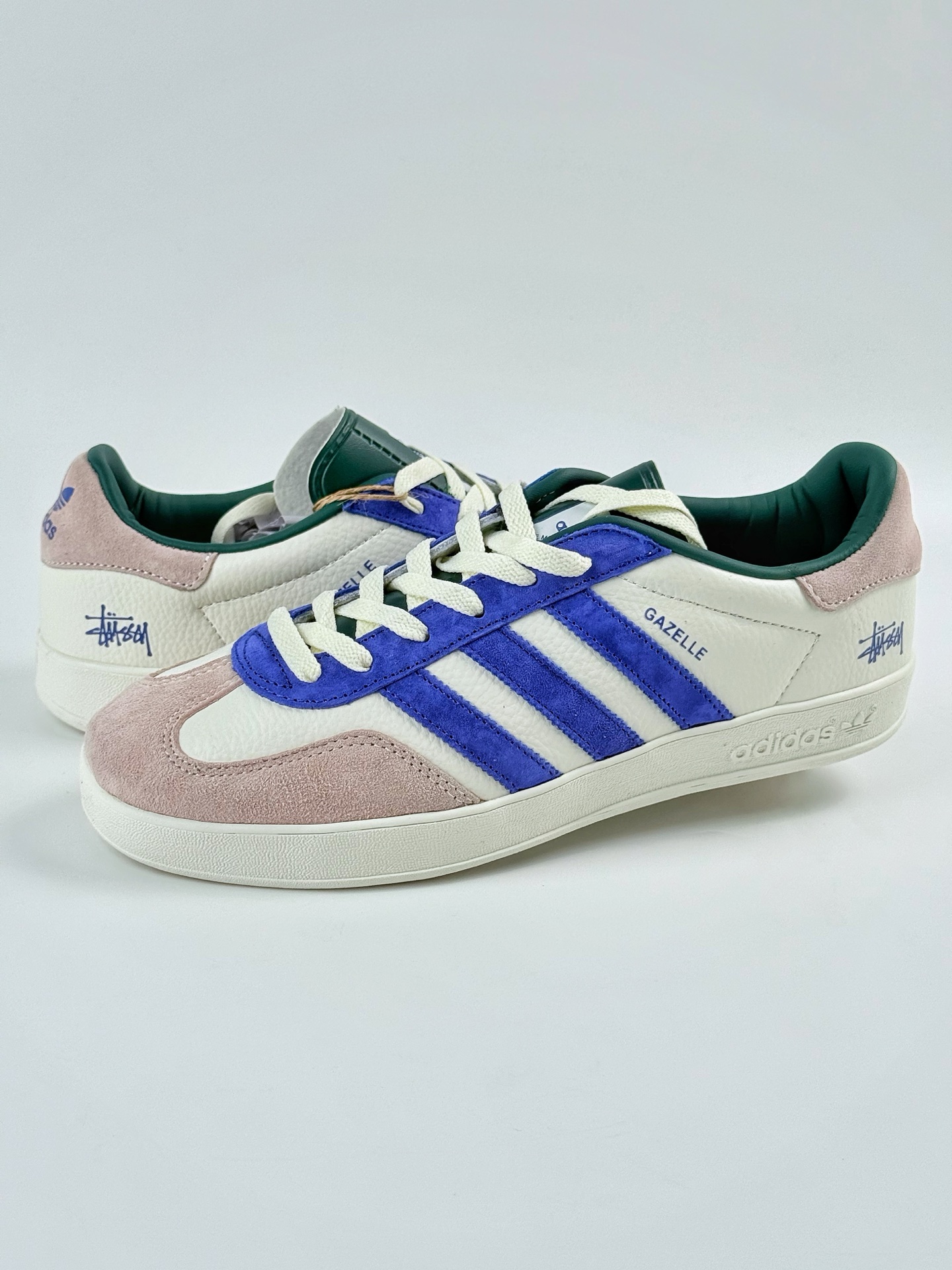 220 adidas Originals Gazelle INdoor x Stussy 三叶草休闲防滑耐磨低帮板鞋 DD6601