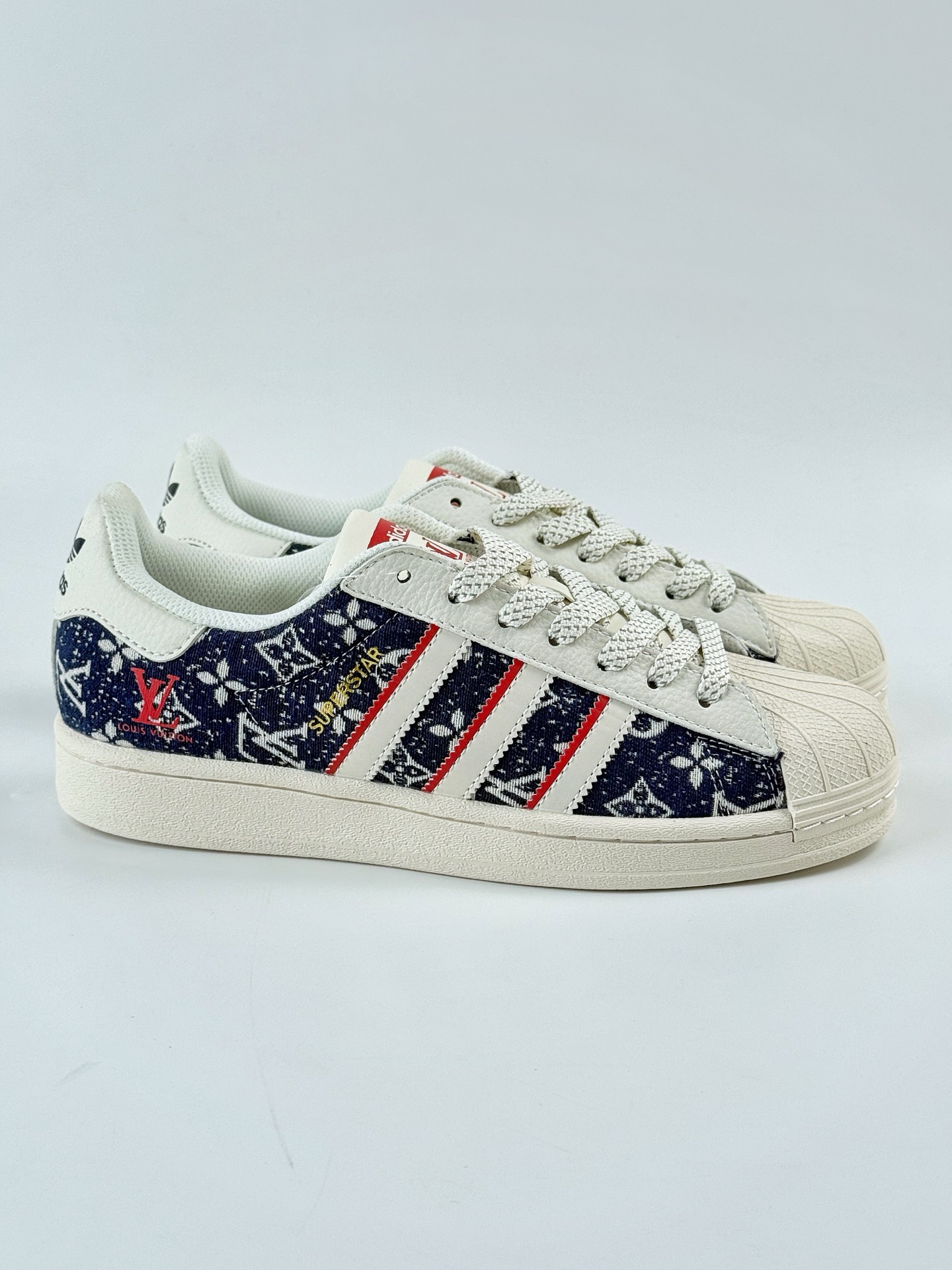 220 AD Originals Superstar x Louis Vuitton 黑白红满天星 JY8910
