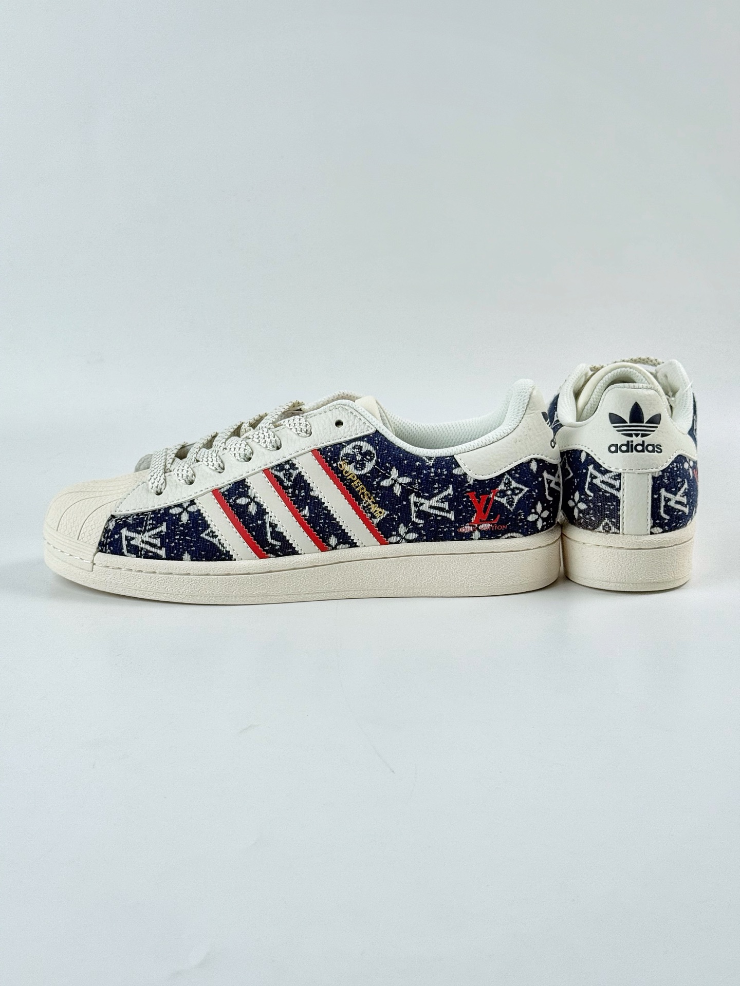 220 AD Originals Superstar x Louis Vuitton 黑白红满天星 JY8910