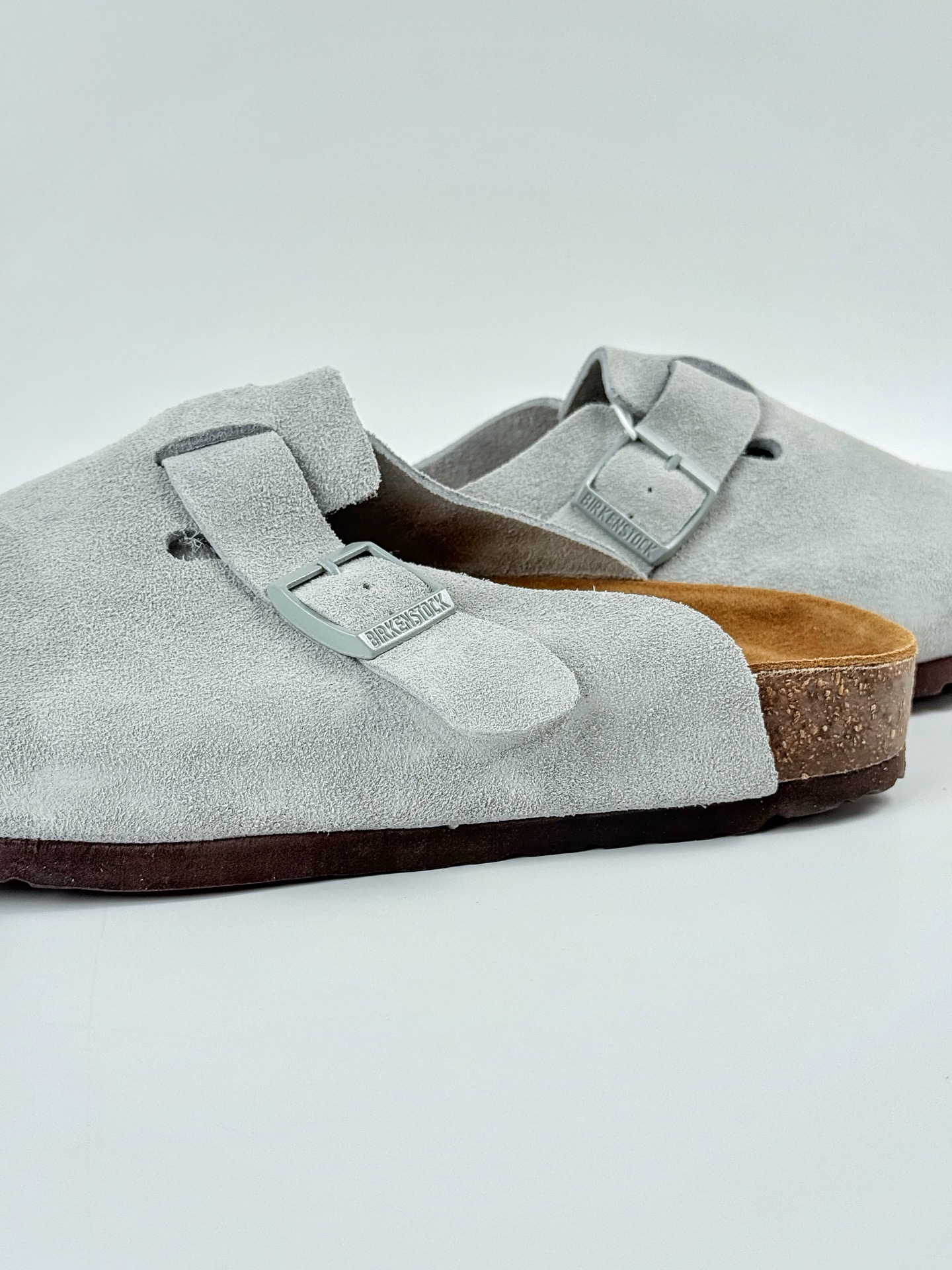 170 Birkenstock London 勃肯 博肯 半托后跟系列 凉鞋后跟设计适应多种场景化穿搭出行 皮革绒面时尚休闲平底鞋