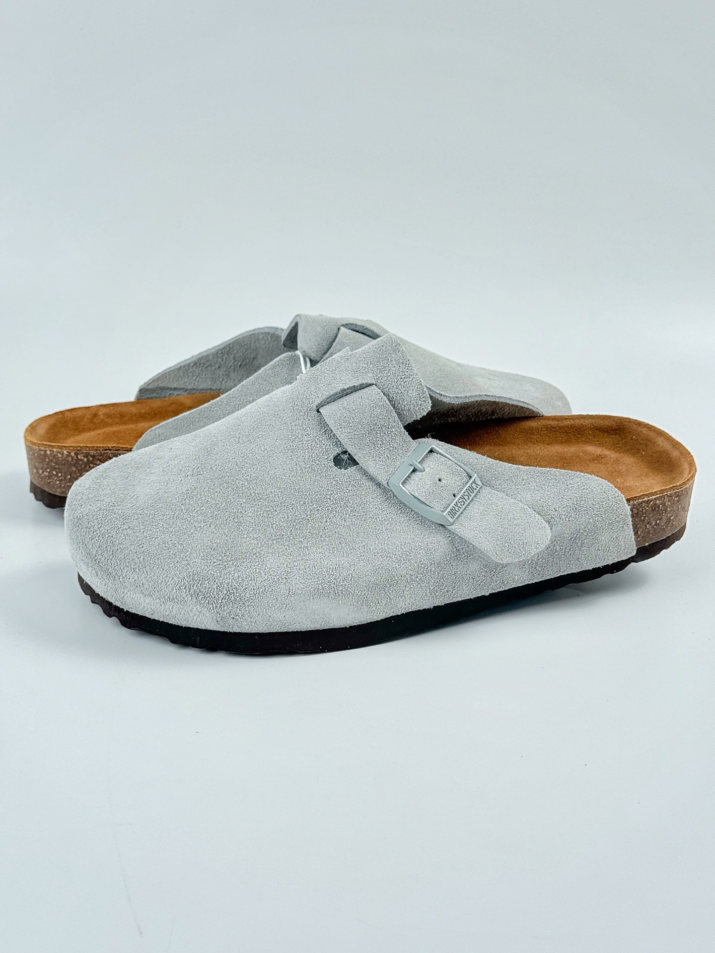 170 Birkenstock London 勃肯 博肯 半托后跟系列 凉鞋后跟设计适应多种场景化穿搭出行 皮革绒面时尚休闲平底鞋