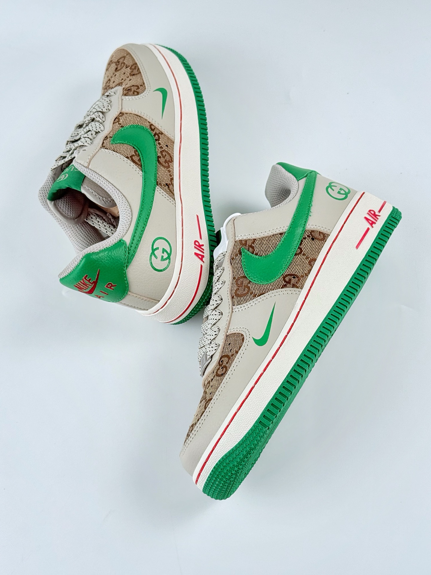 Nike Air Force 1 Low 07 x GUCCI 棕绿小勾满天星 LW9279-003