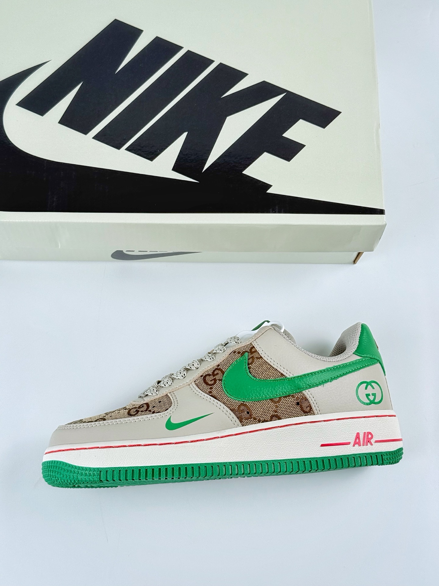 Nike Air Force 1 Low 07 x GUCCI 棕绿小勾满天星 LW9279-003