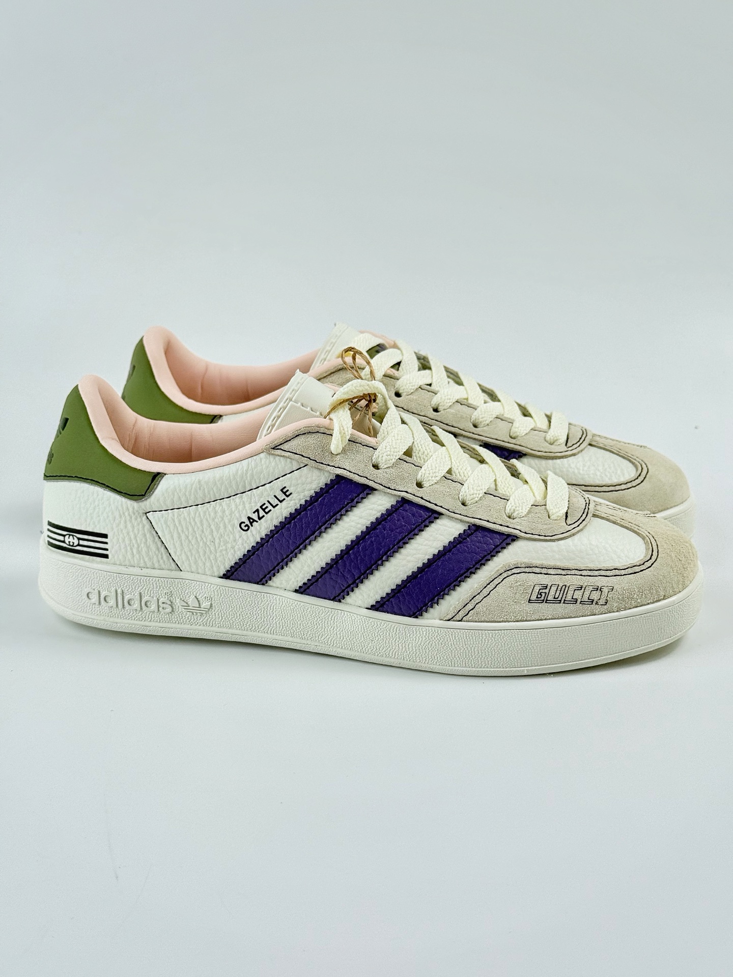adidas Originals Gazelle INdoor x GUCCI 三叶草休闲防滑耐磨低帮板鞋 DD6603