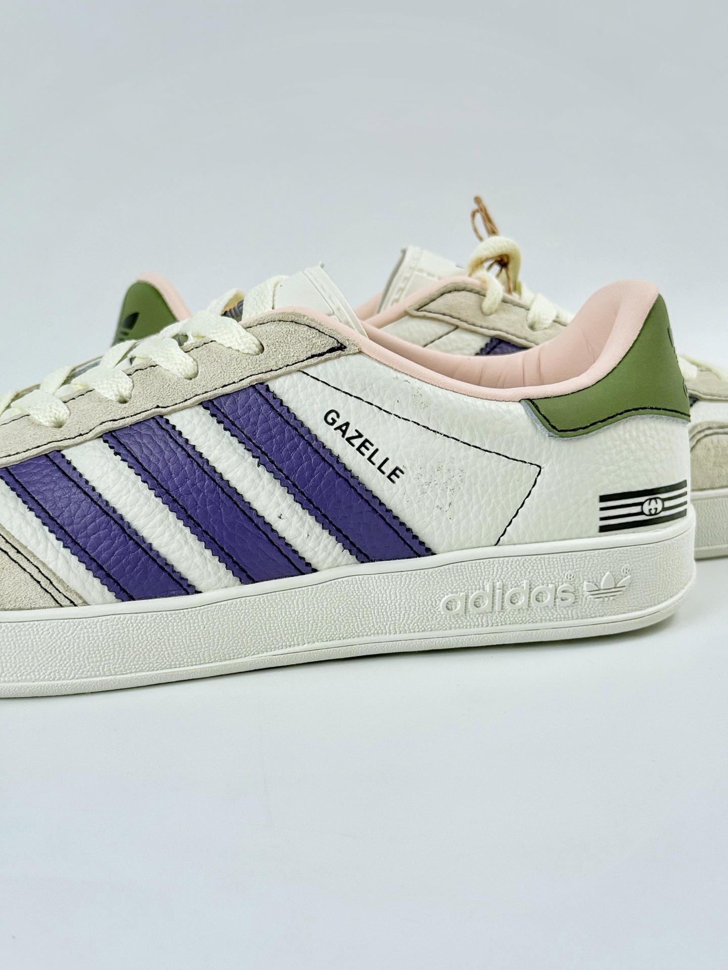 adidas Originals Gazelle INdoor x GUCCI 三叶草休闲防滑耐磨低帮板鞋 DD6603