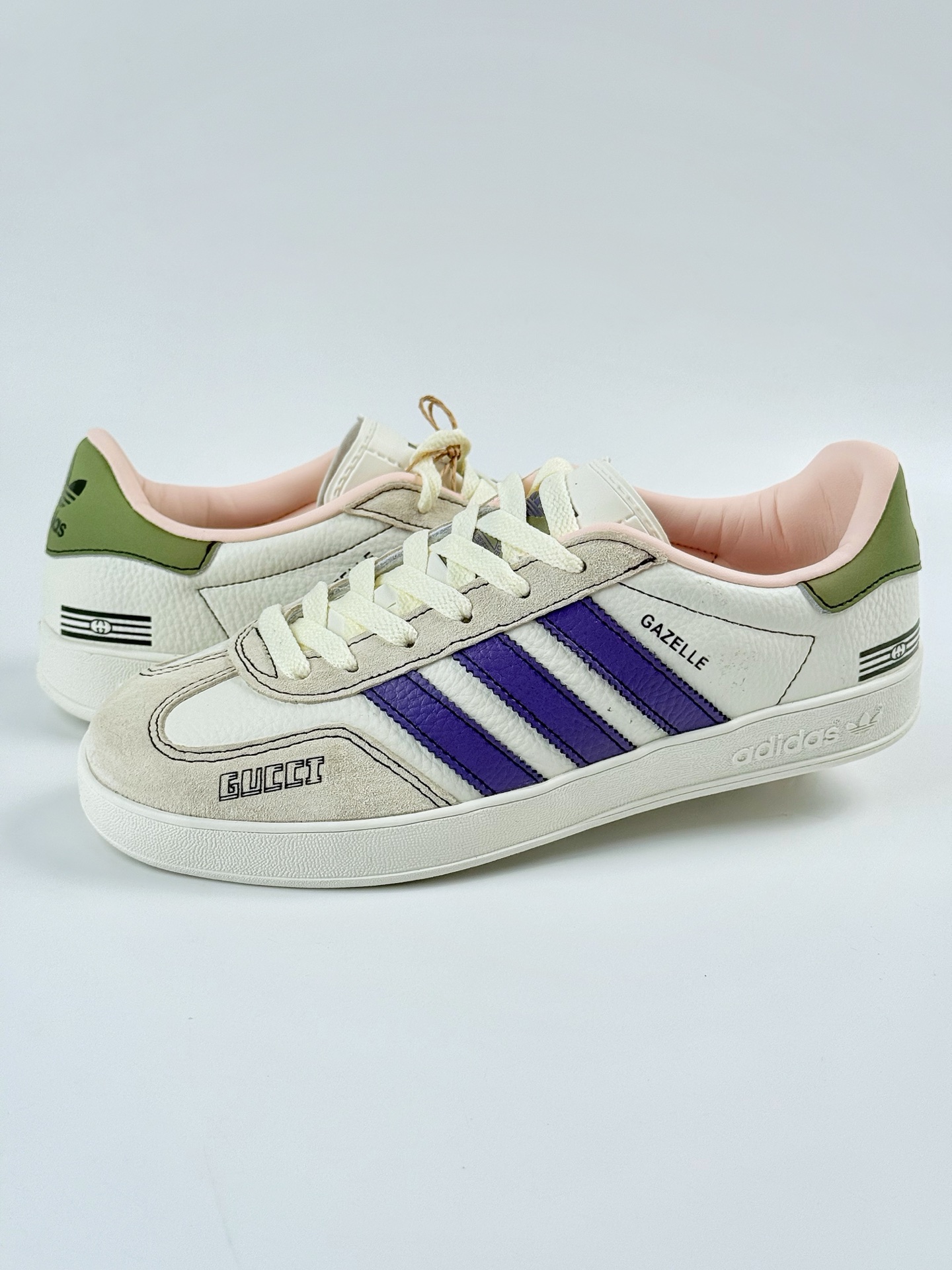 adidas Originals Gazelle INdoor x GUCCI 三叶草休闲防滑耐磨低帮板鞋 DD6603