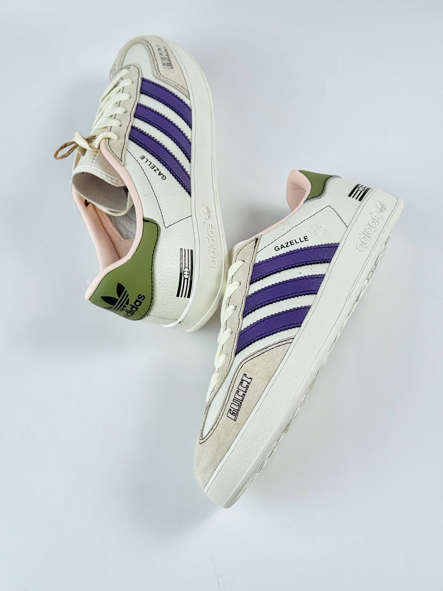 adidas Originals Gazelle INdoor x GUCCI 三叶草休闲防滑耐磨低帮板鞋 DD6603