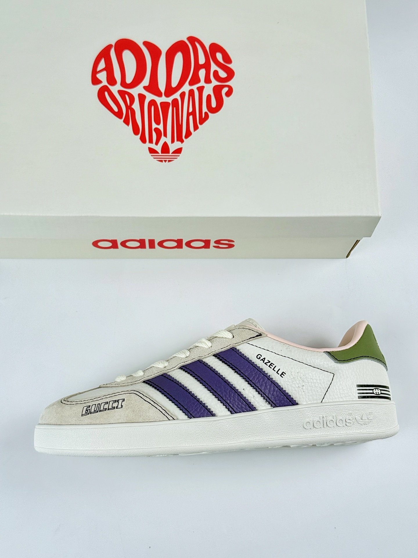 adidas Originals Gazelle INdoor x GUCCI 三叶草休闲防滑耐磨低帮板鞋 DD6603