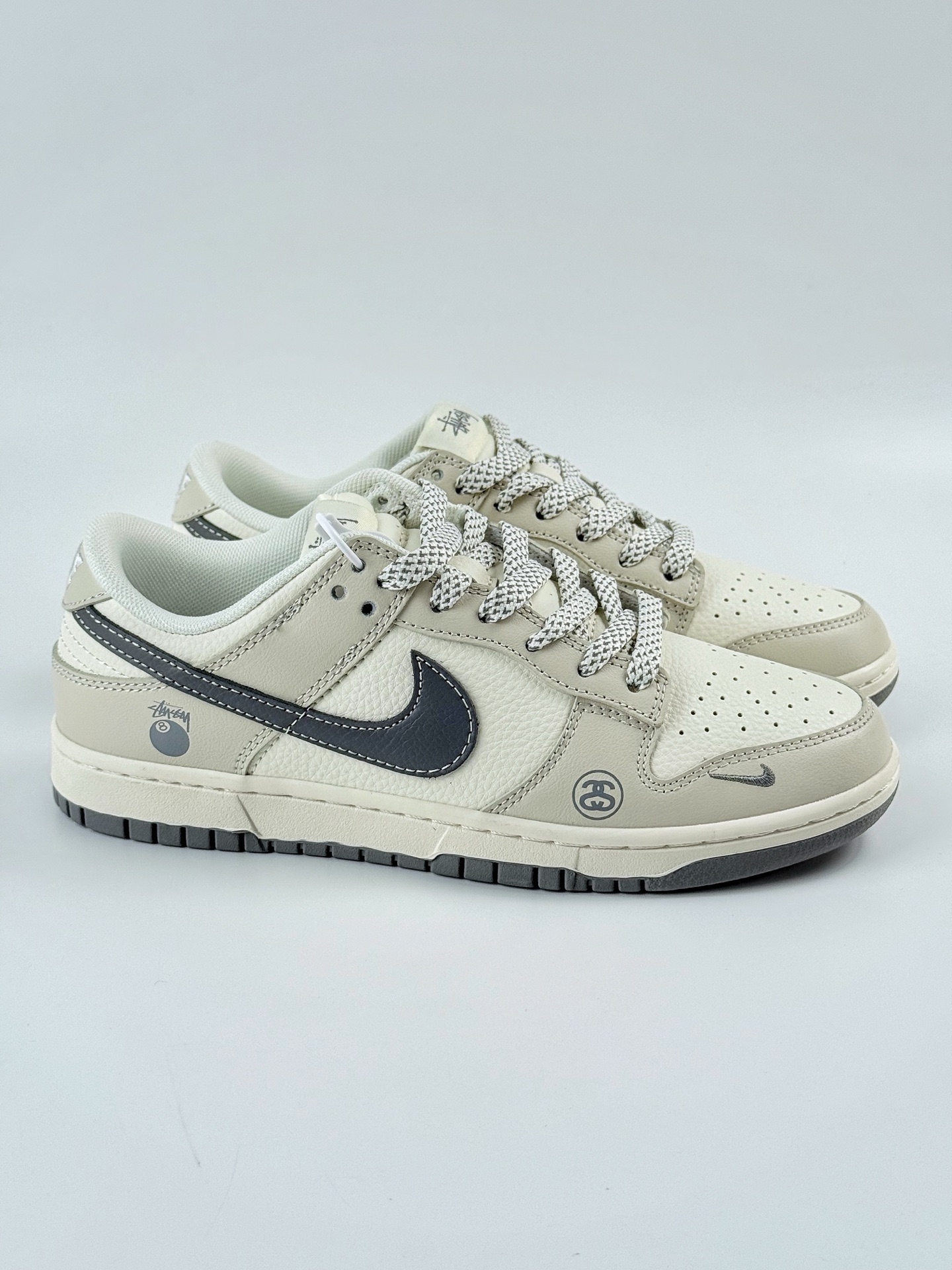 Nike SB Dunk Low x Stussy 米白小勾满天星 XF8698-085