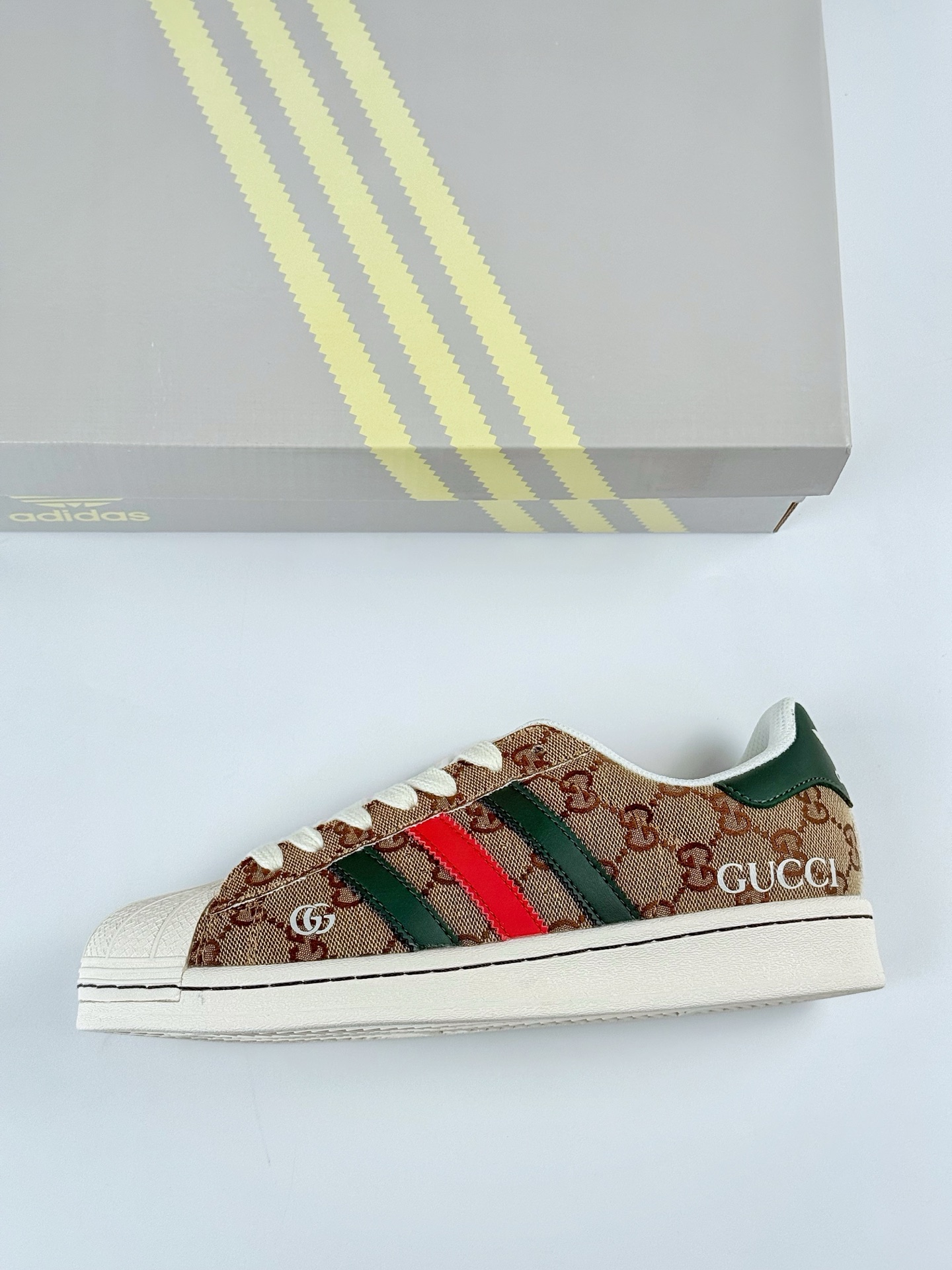 AD Originals Superstar x GUCCI 棕白绿 SD6807