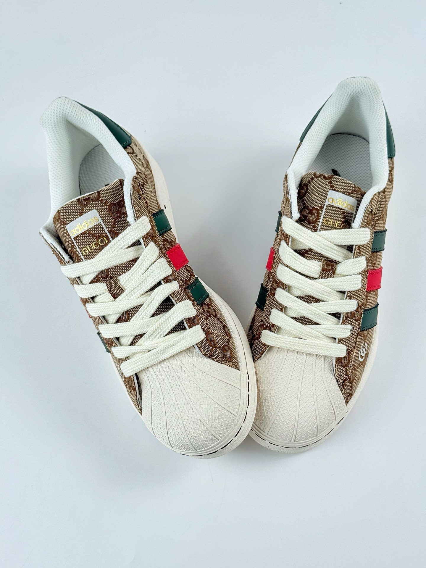 AD Originals Superstar x GUCCI 棕白绿 SD6807