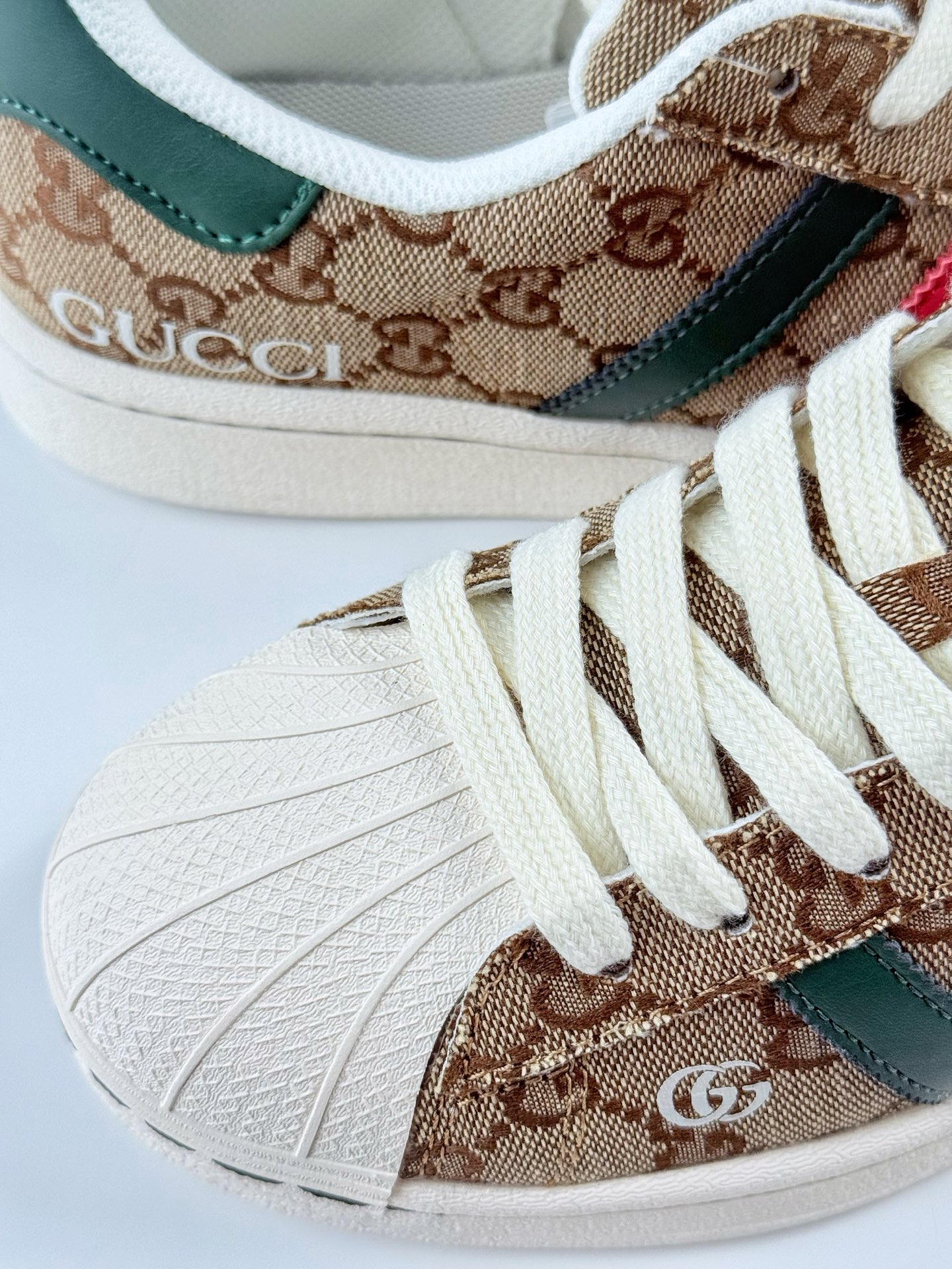 AD Originals Superstar x GUCCI 棕白绿 SD6807